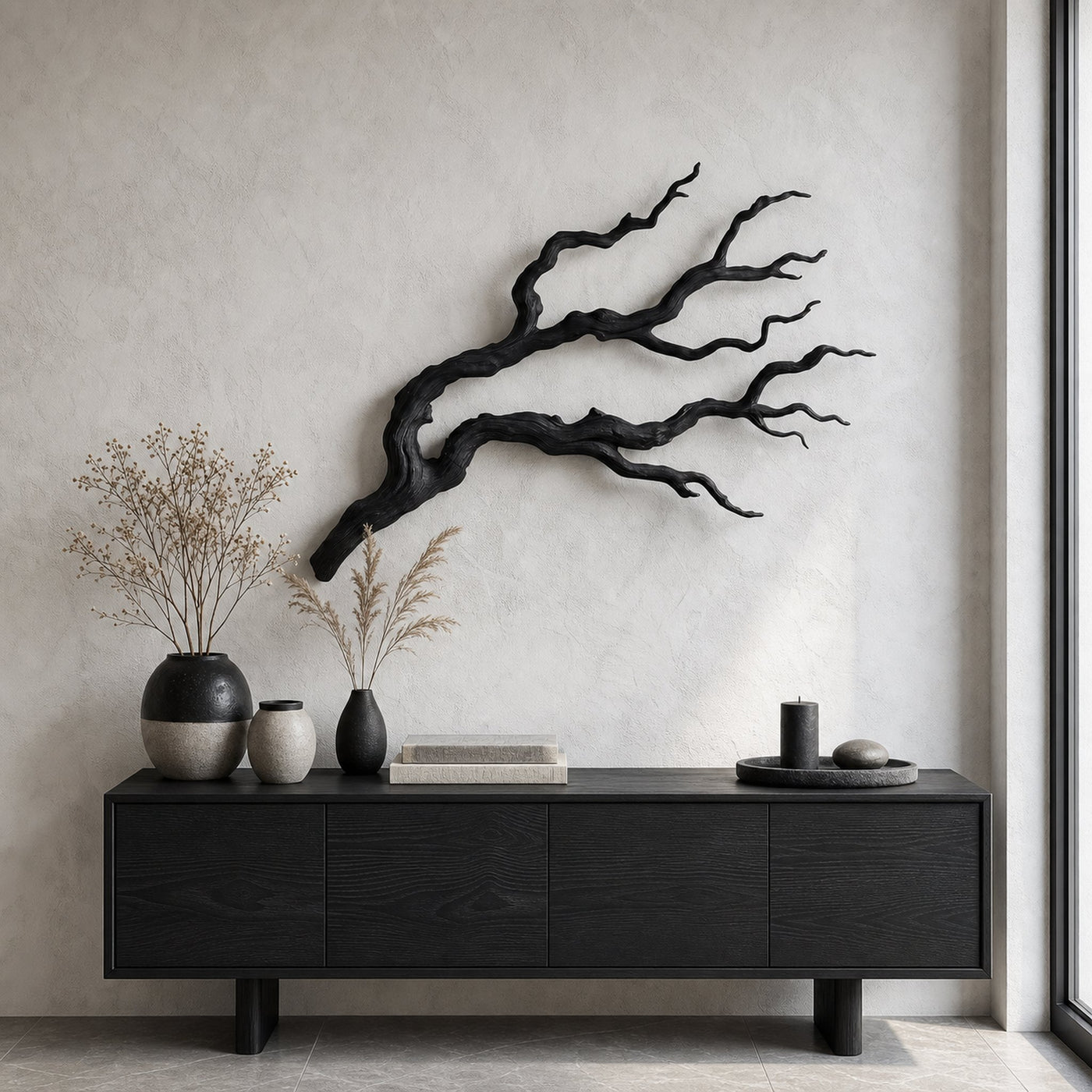 Nature Inspired Branch Wall Art Organic Sculptural Design For Living Room