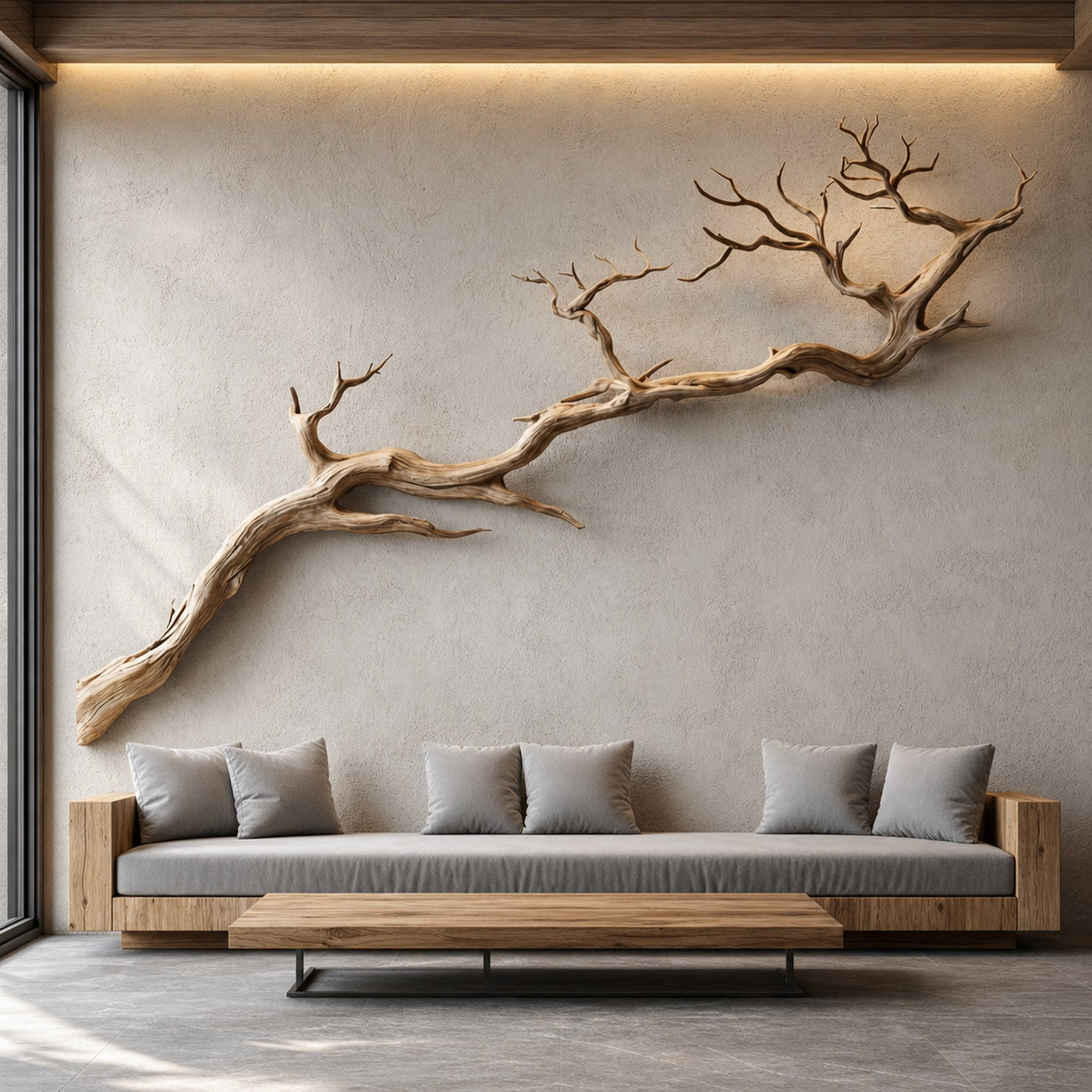 Nature Inspired Solid Wood Wall Art Sculptural Living Space Decor