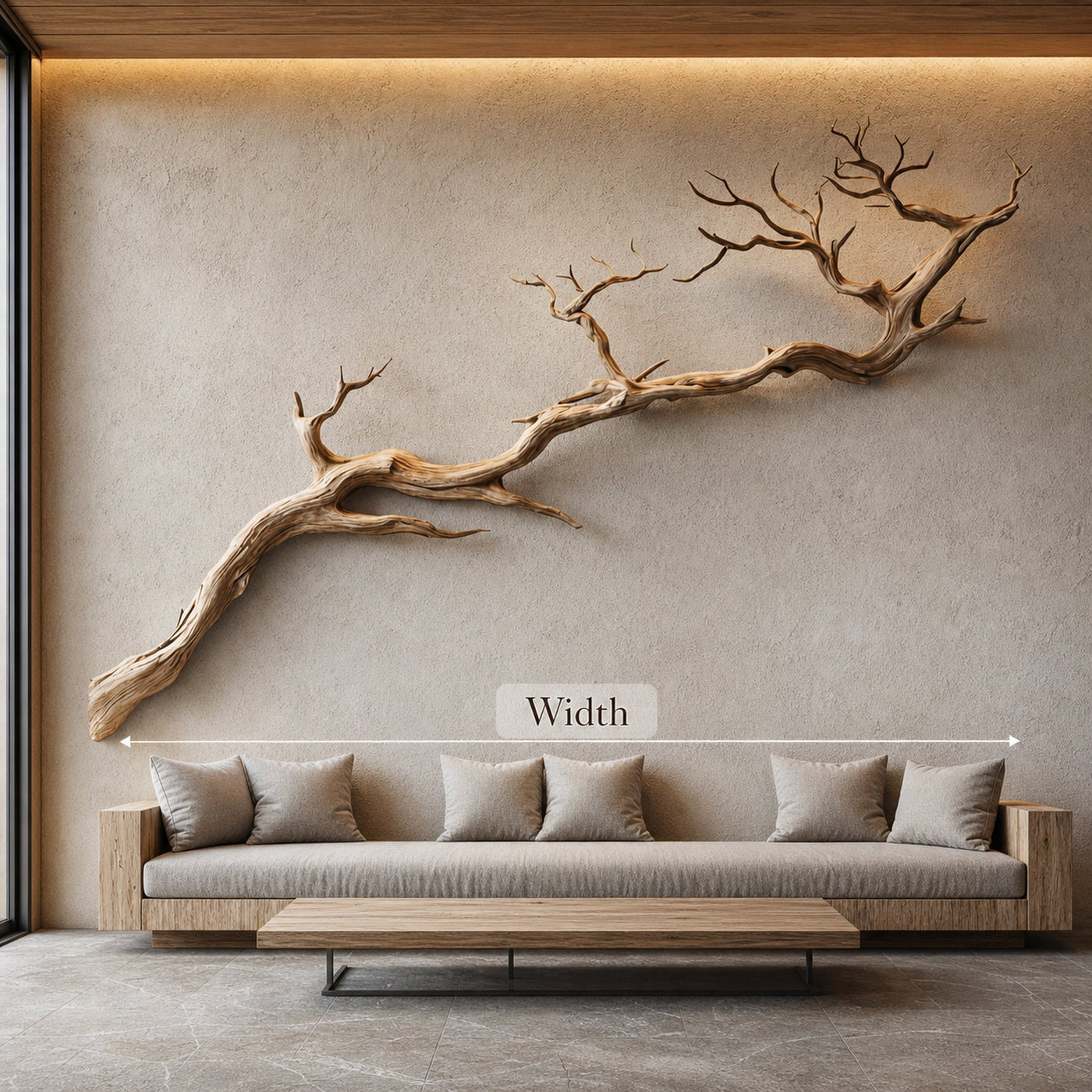 Nature Inspired Solid Wood Wall Art Sculptural Living Space Decor - product view 4