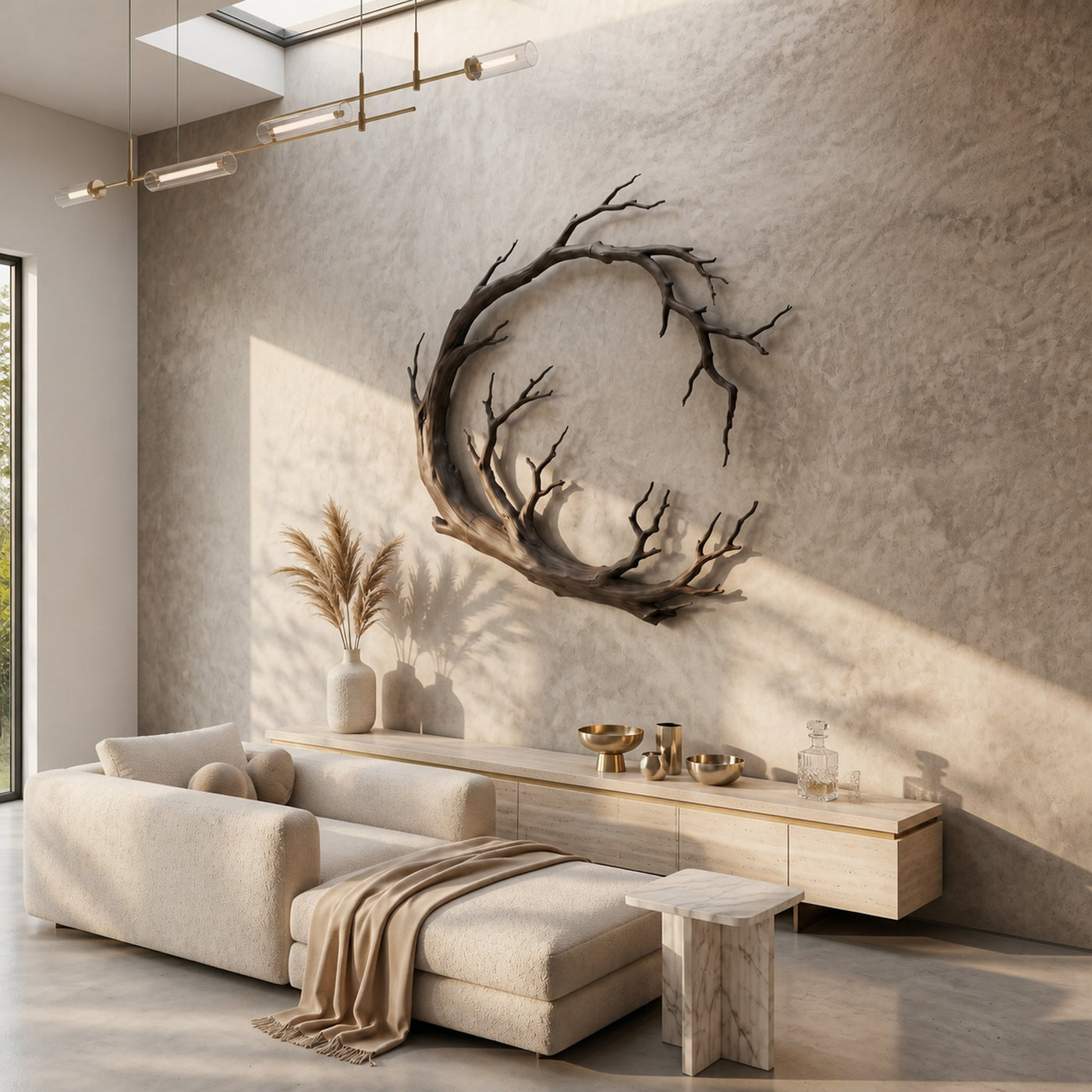 Nature Inspired Wall Decor Organic Branch Ring For Living Room - product view 2