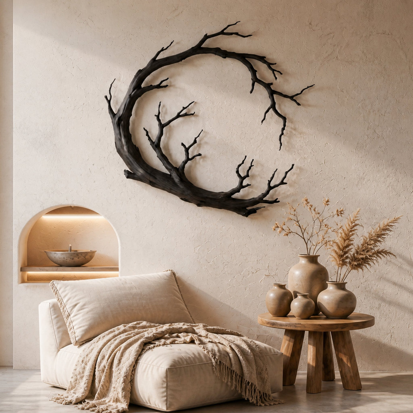 Nature Inspired Wall Decor Organic Branch Ring For Living Room - product view 4