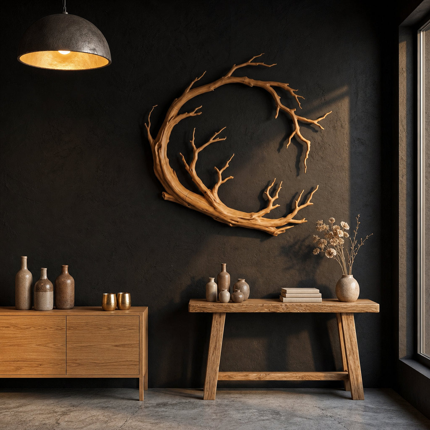 Nature Inspired Wall Decor Organic Branch Ring For Living Room - product view 5