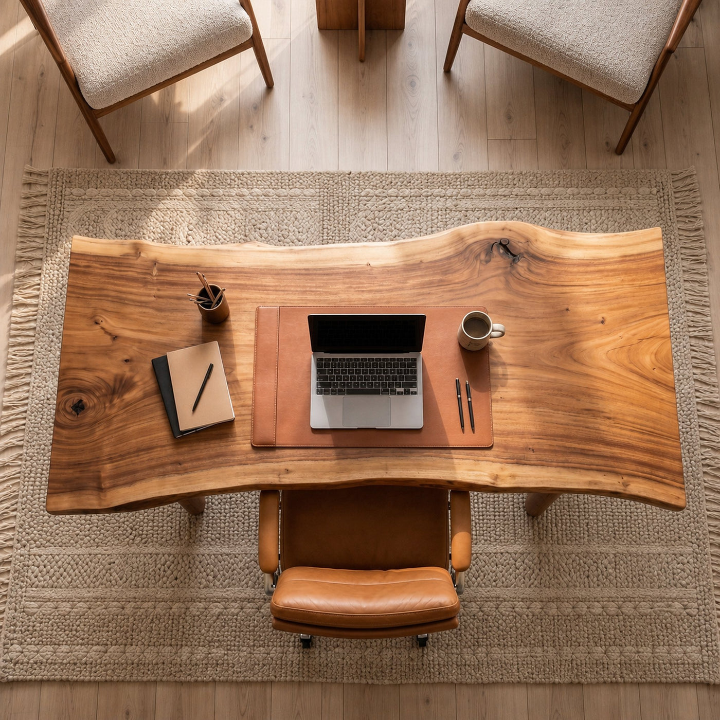 Nature Inspired Wooden Desk For Study Room And Home Office - product view 2