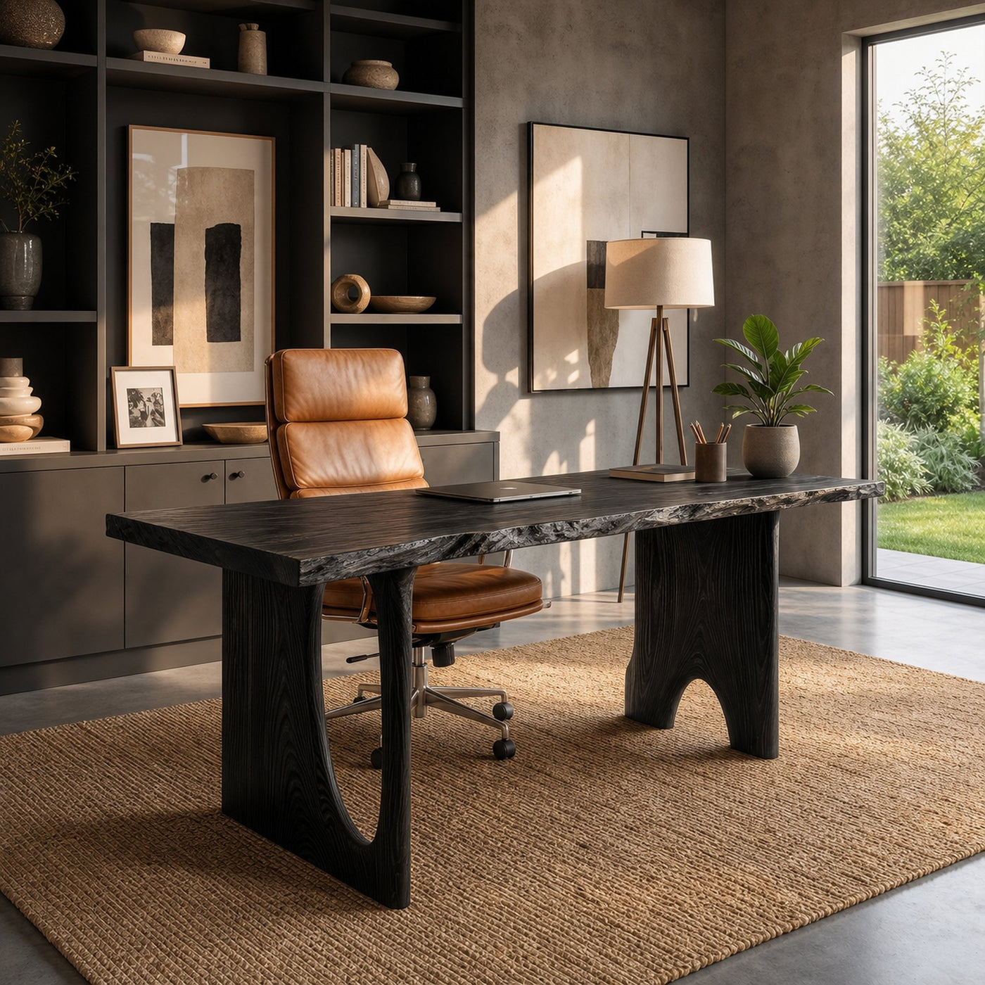 Nature Inspired Wooden Desk For Study Room And Home Office - product view 4