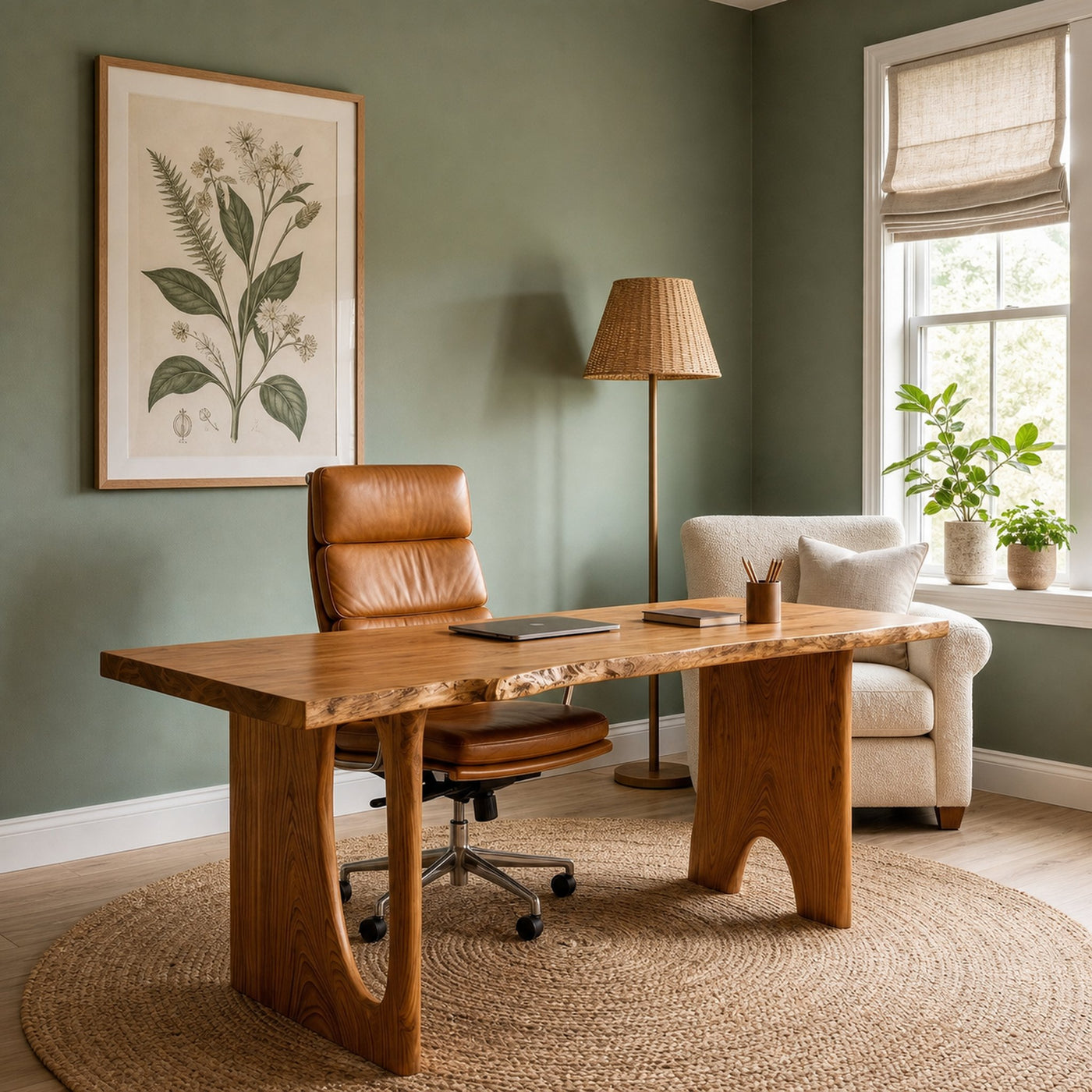 Nature Inspired Wooden Desk For Study Room And Home Office - product view 6