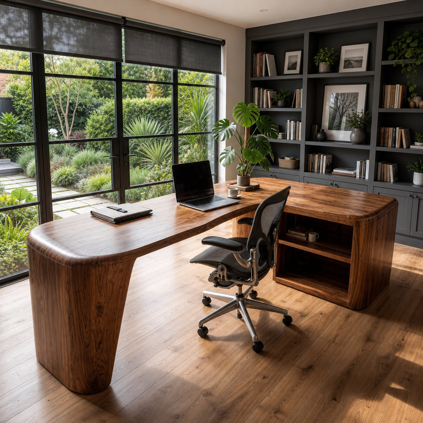 Organic Corner Desk Handcrafted Wood Design For Home Office - product view 7