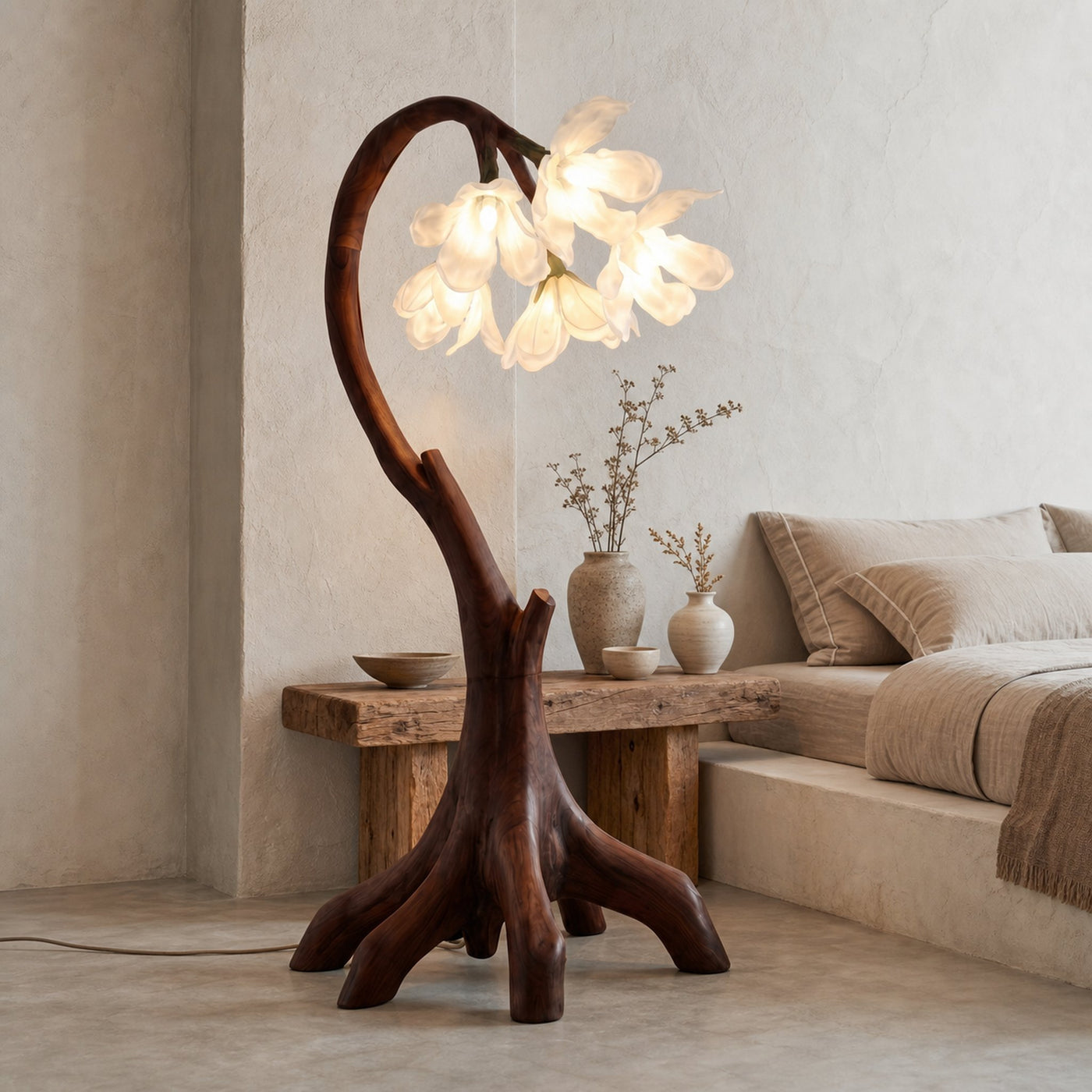 Organic Floral Floor Lamp For Living Room And Bedroom