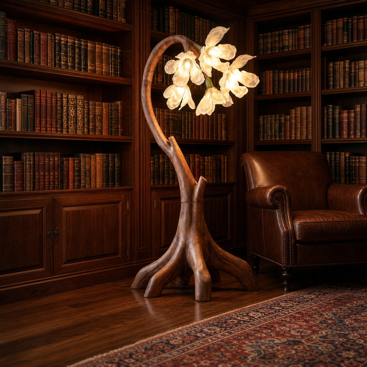 Organic Floral Floor Lamp For Living Room And Bedroom - product view 2