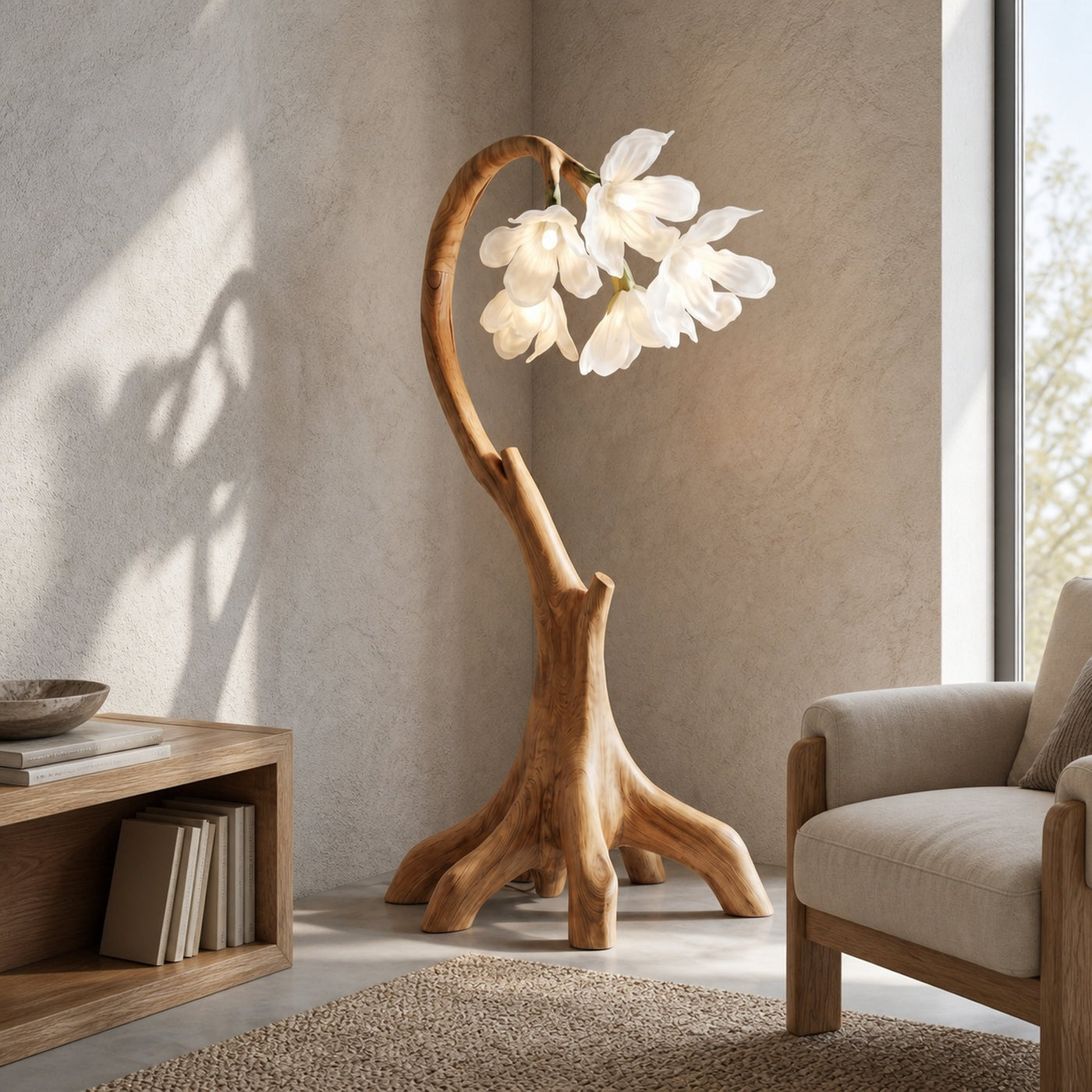 Organic Floral Floor Lamp For Living Room And Bedroom - product view 5