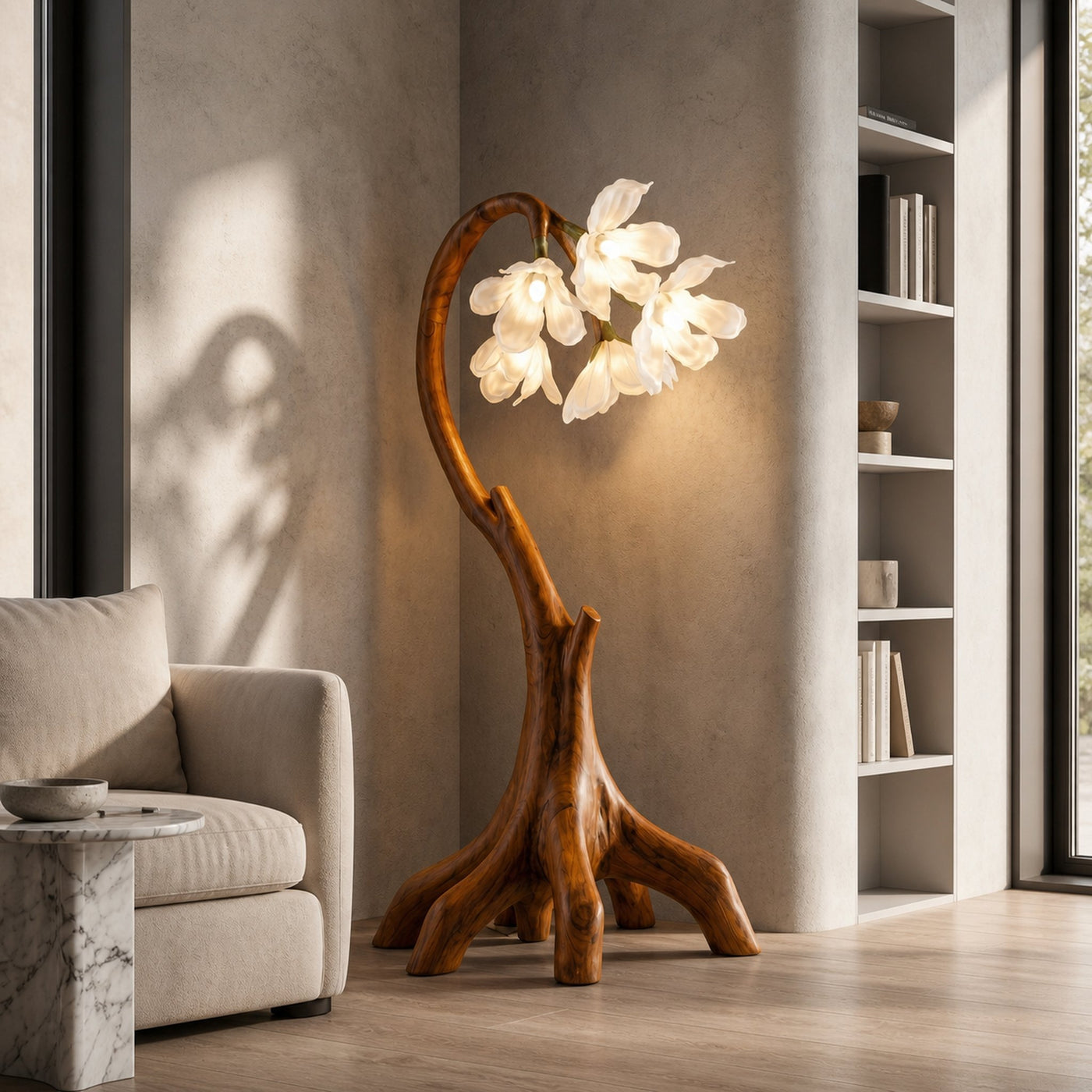 Organic Floral Floor Lamp For Living Room And Bedroom - product view 6