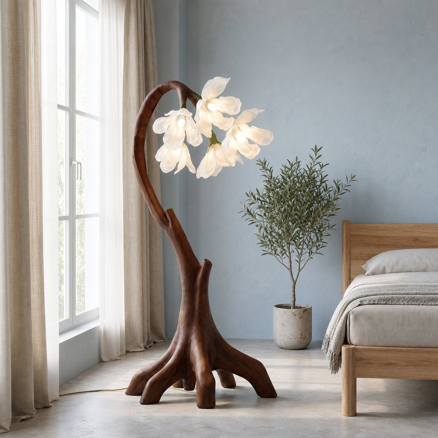Organic Floral Floor Lamp For Living Room And Bedroom - product view 7