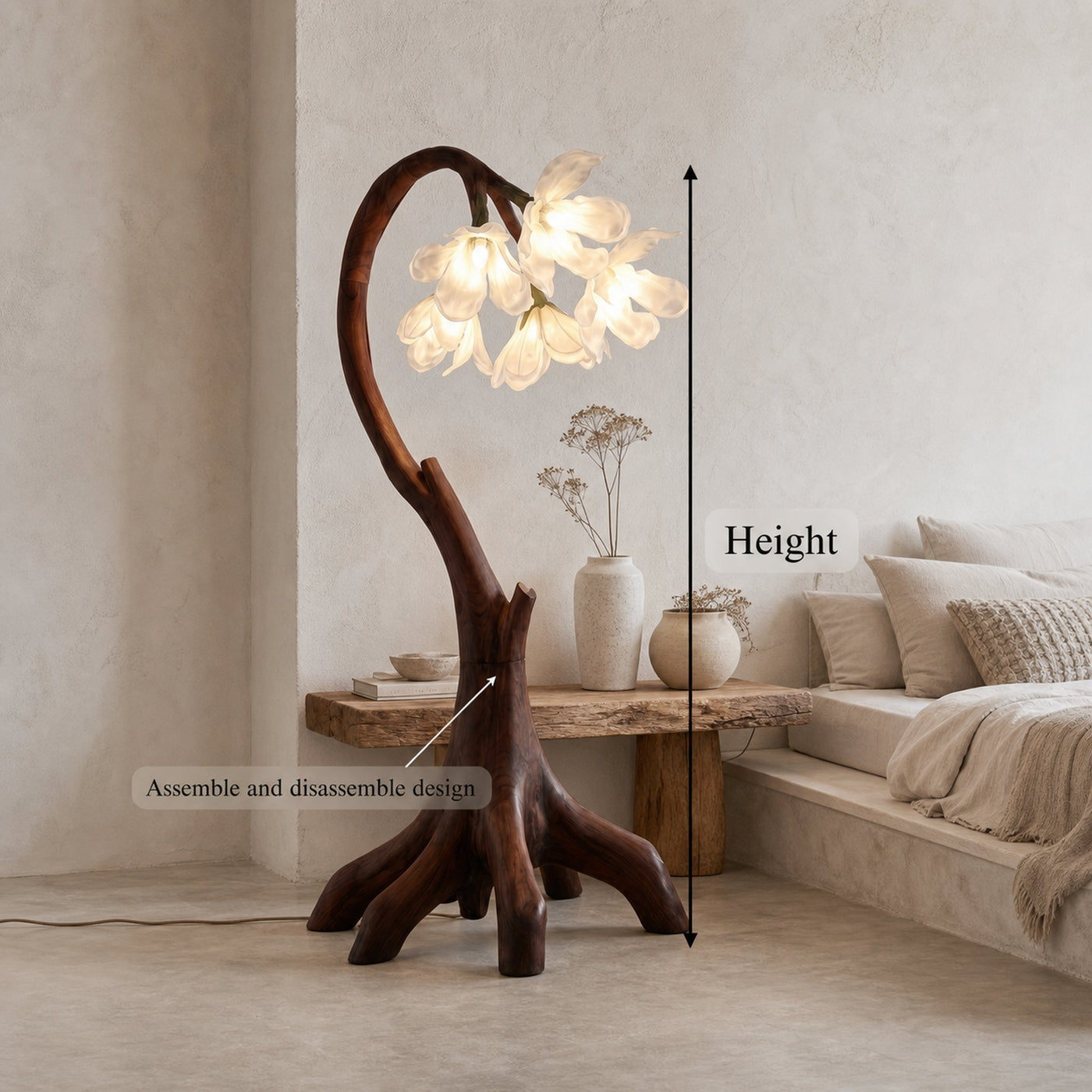 Organic Floral Floor Lamp For Living Room And Bedroom - product view 8