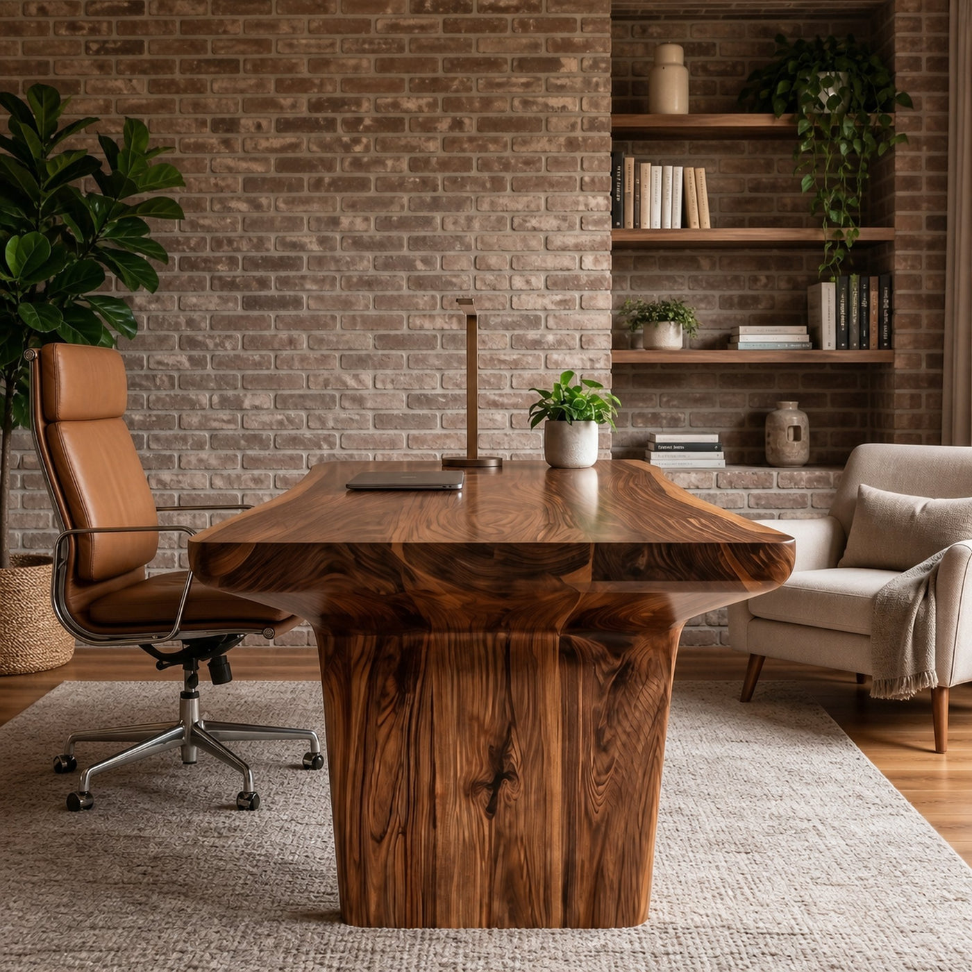 Organic Modern Desk For Home Office And Creative Workspace - product view 3