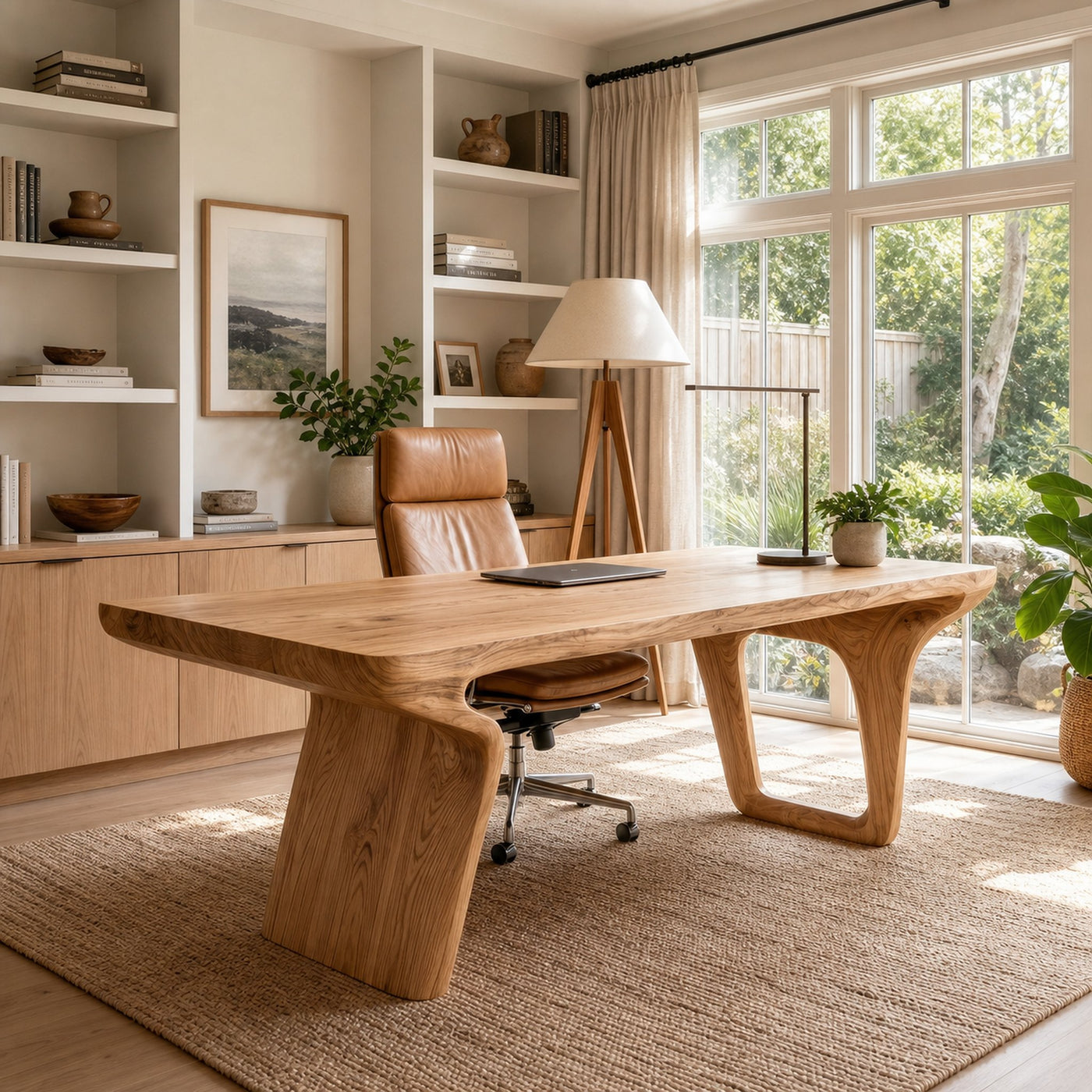 Organic Modern Desk For Home Office And Creative Workspace - product view 5