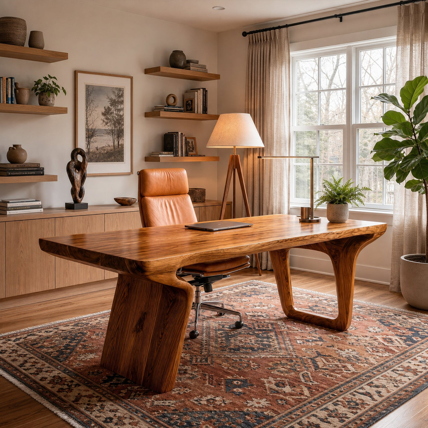 Organic Modern Desk For Home Office And Creative Workspace - product view 6