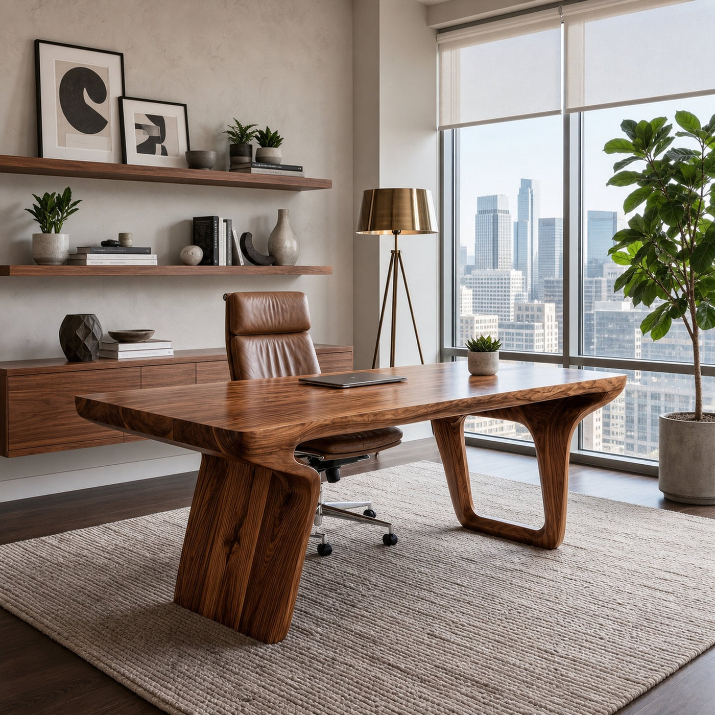 Organic Modern Desk For Home Office And Creative Workspace - product view 7