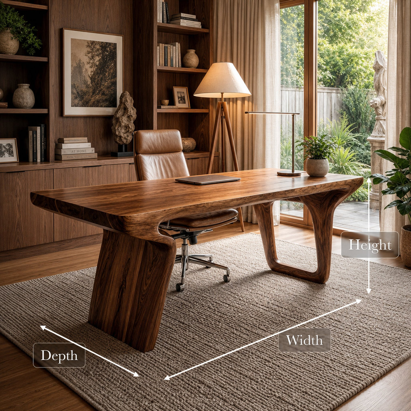 Organic Modern Desk For Home Office And Creative Workspace - product view 8