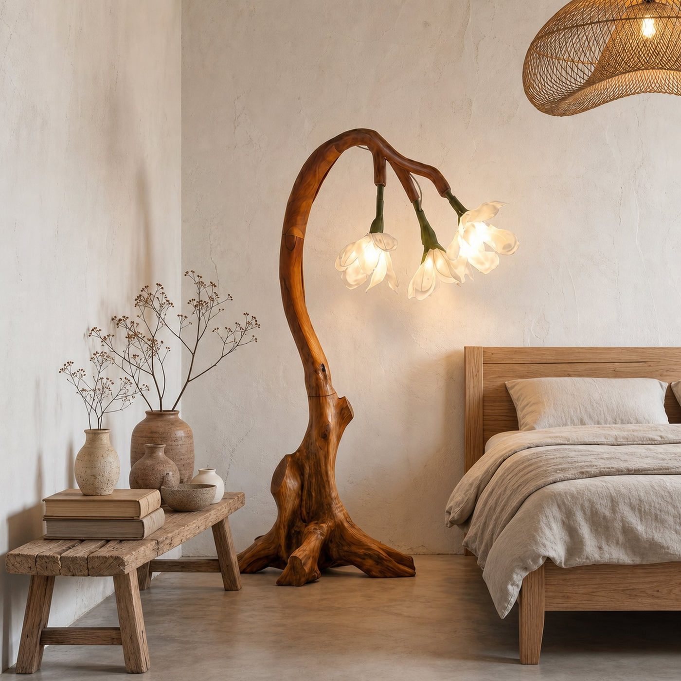 Organic Modern Floral Floor Lamp For Living Room And Bedroom