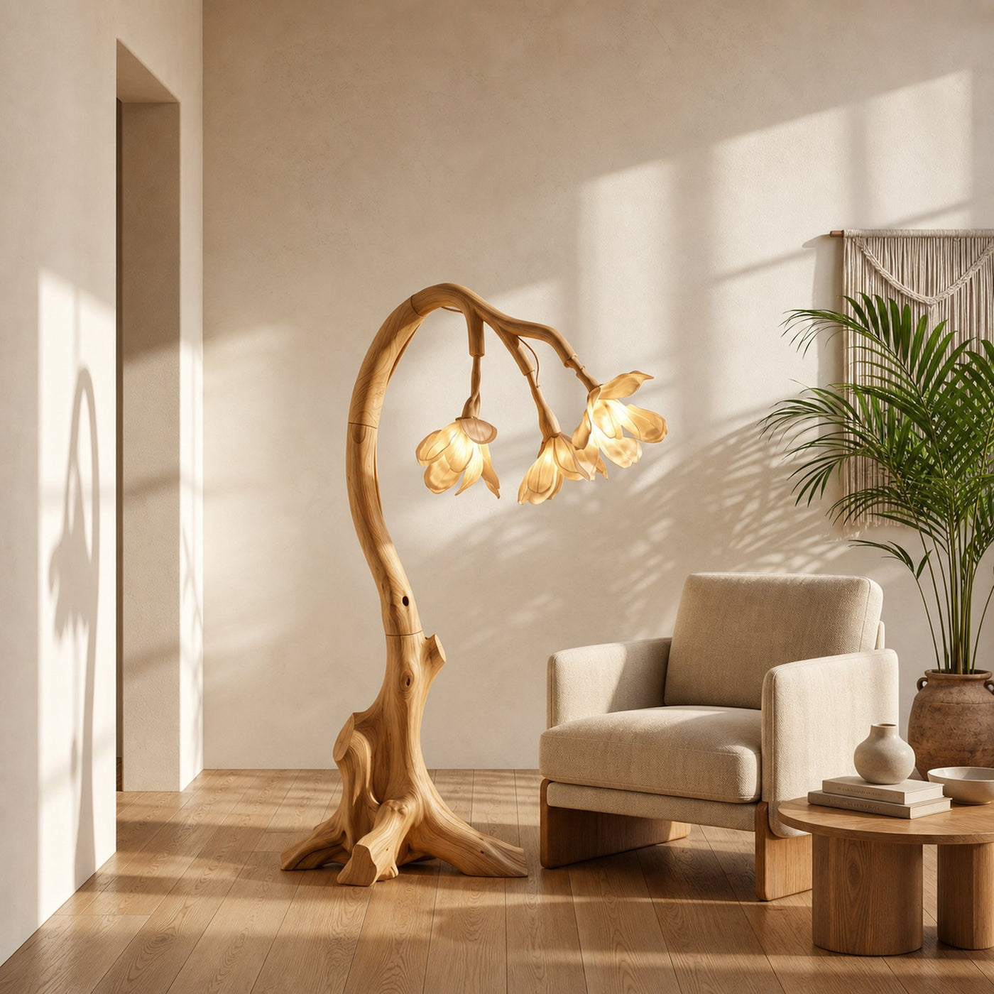Organic Modern Floral Floor Lamp For Living Room And Bedroom - product view 5