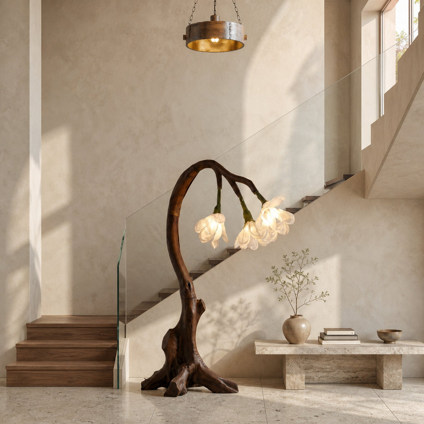 Organic Modern Floral Floor Lamp For Living Room And Bedroom - product view 7