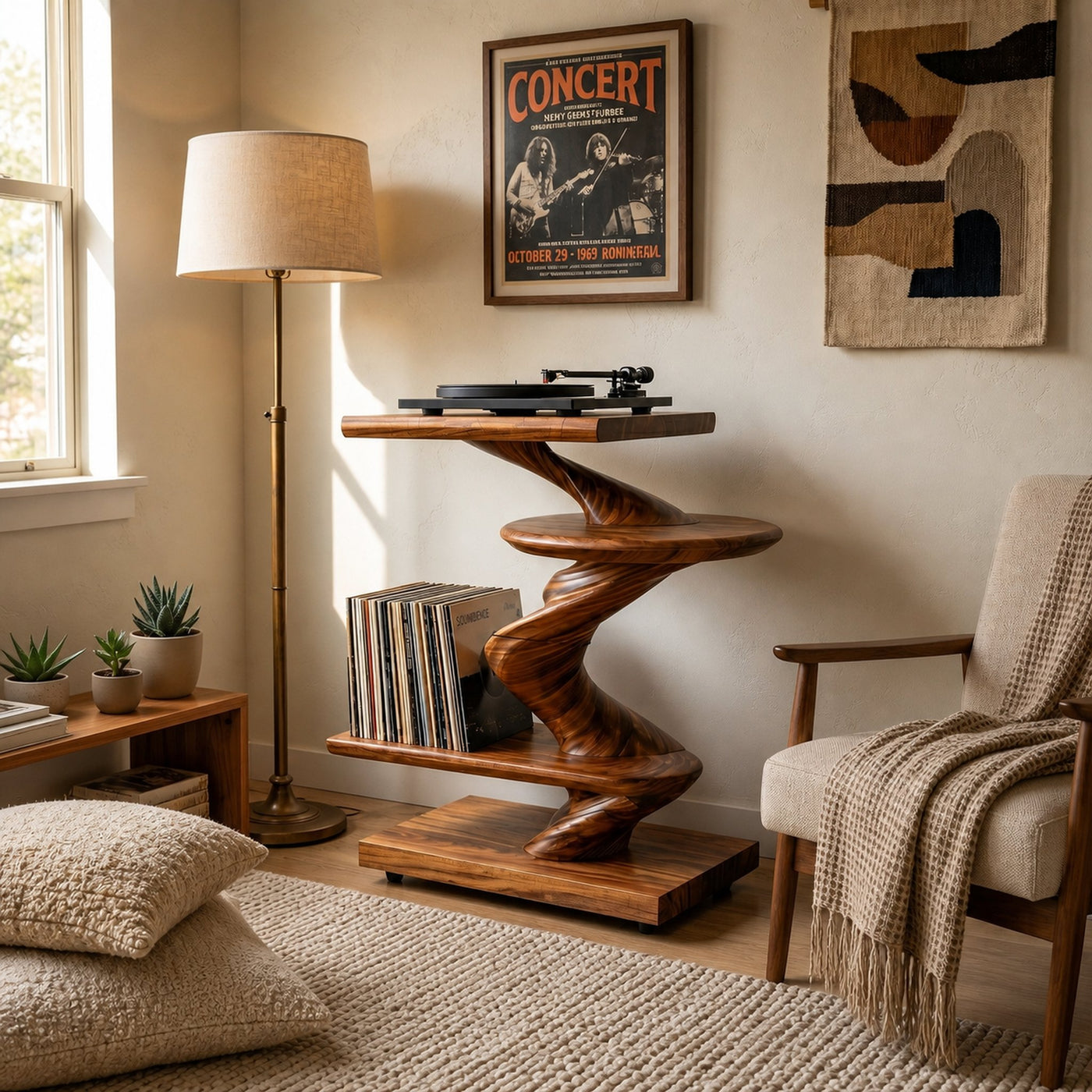 Organic Modern Record Player Stand For Lounge - product view 5