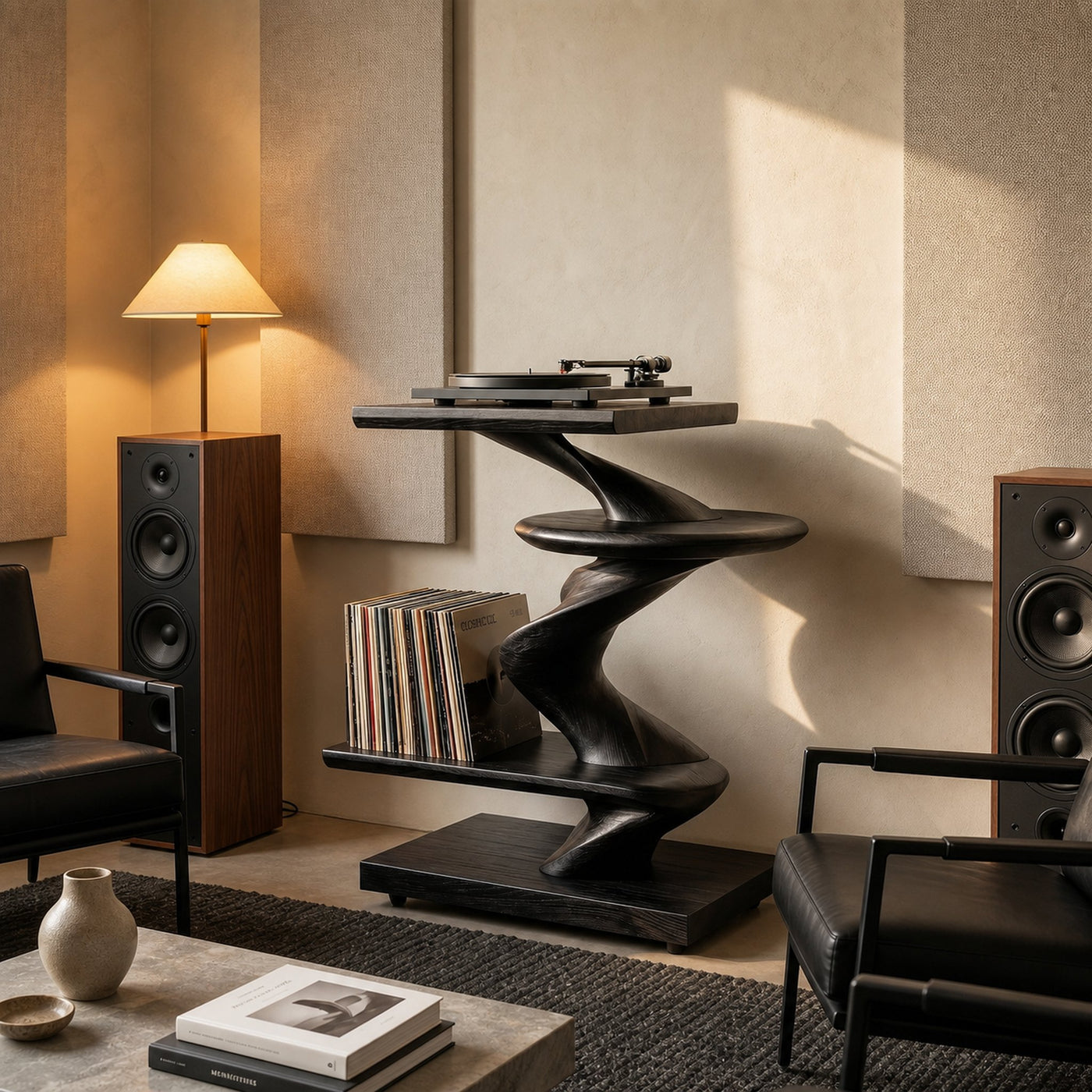 Organic Modern Record Player Stand For Lounge - product view 7