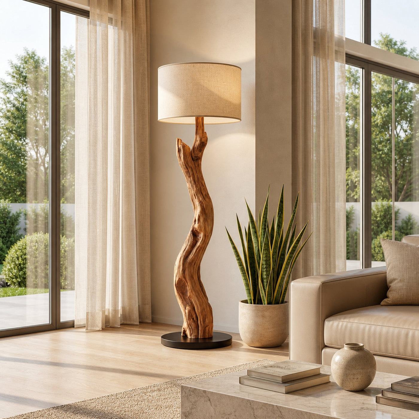 Organic Modern Standing Lamp For Bedroom And Living Room