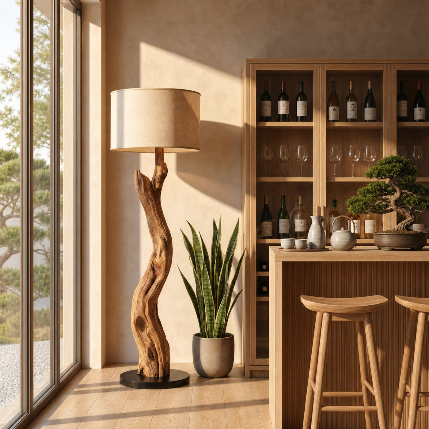 Organic Modern Standing Lamp For Bedroom And Living Room - product view 2