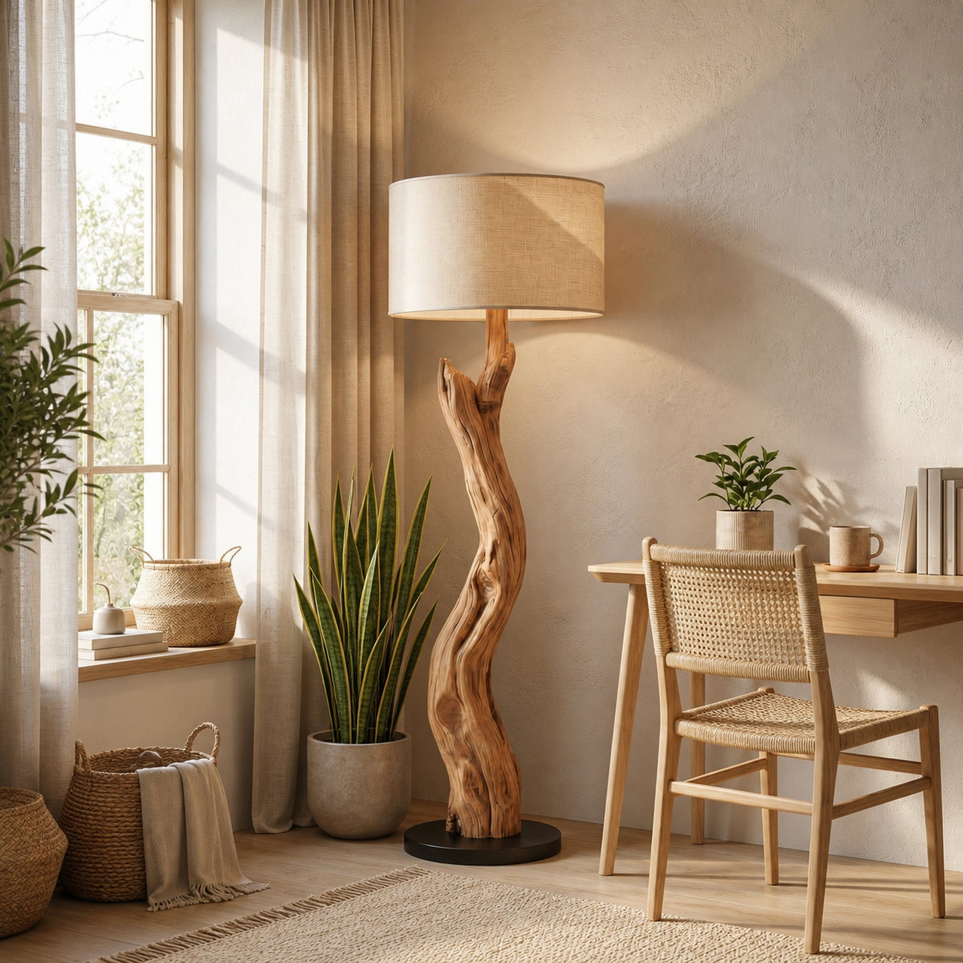 Organic Modern Standing Lamp For Bedroom And Living Room - product view 4