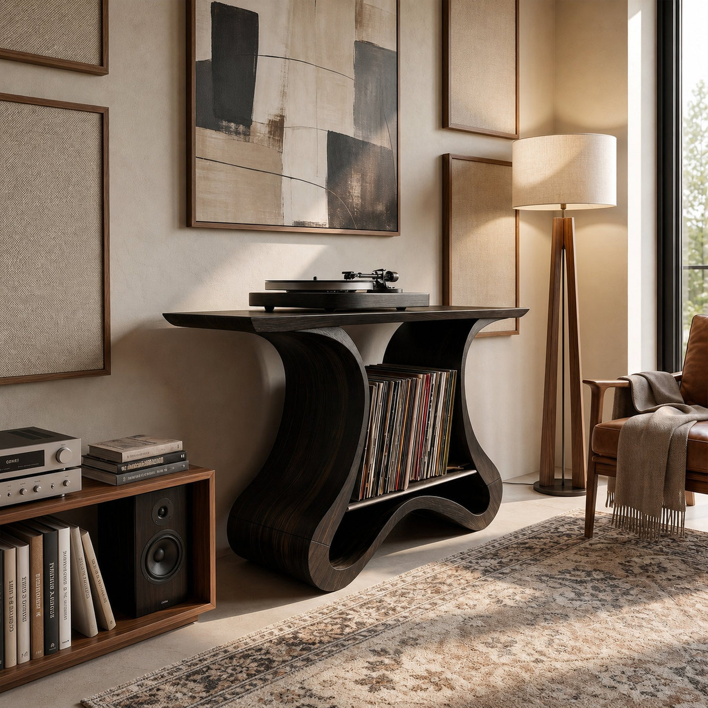Organic Modern Vinyl Stand For Living Room - product view 7