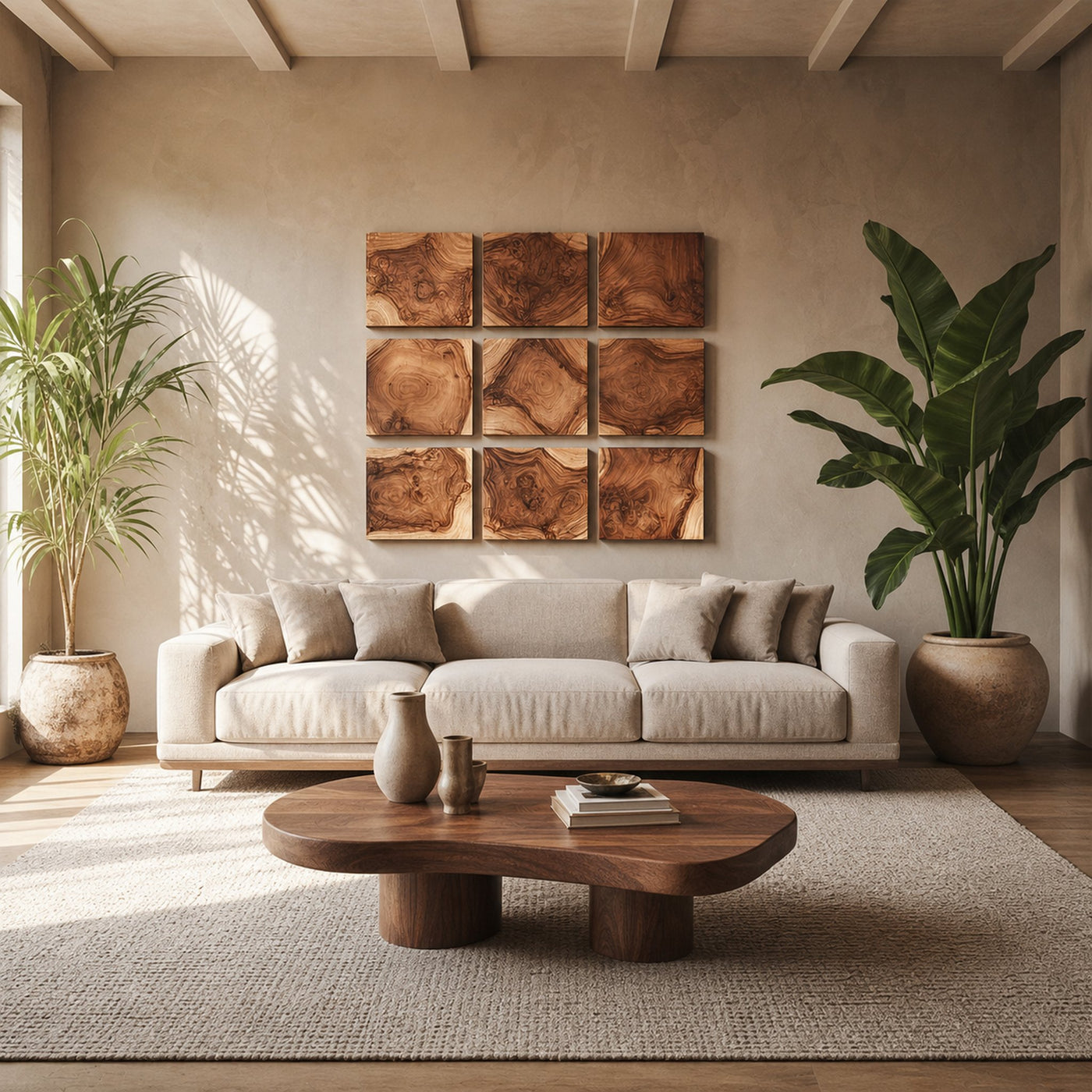 Organic Modern Wall Art Panels For Living Room And Interior Decor - product view 2