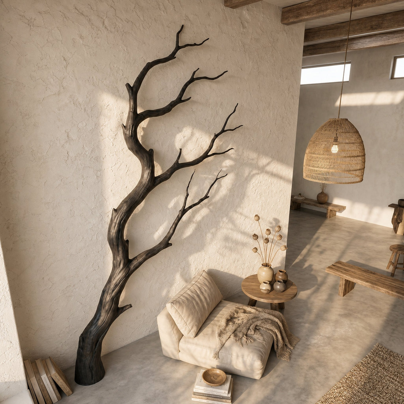 Organic Modern Wall Decor Sculptural Tree Branch For Entryway - product view 4