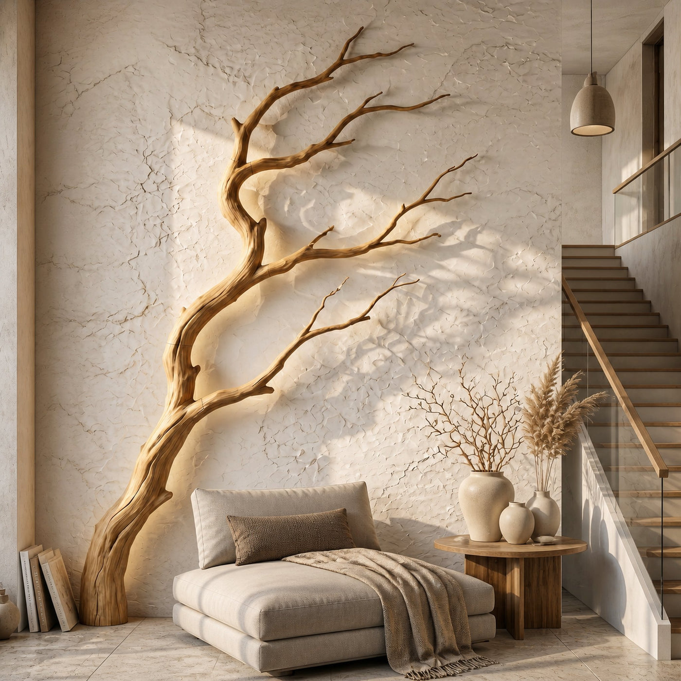 Organic Modern Wall Decor Sculptural Tree Branch For Entryway - product view 5