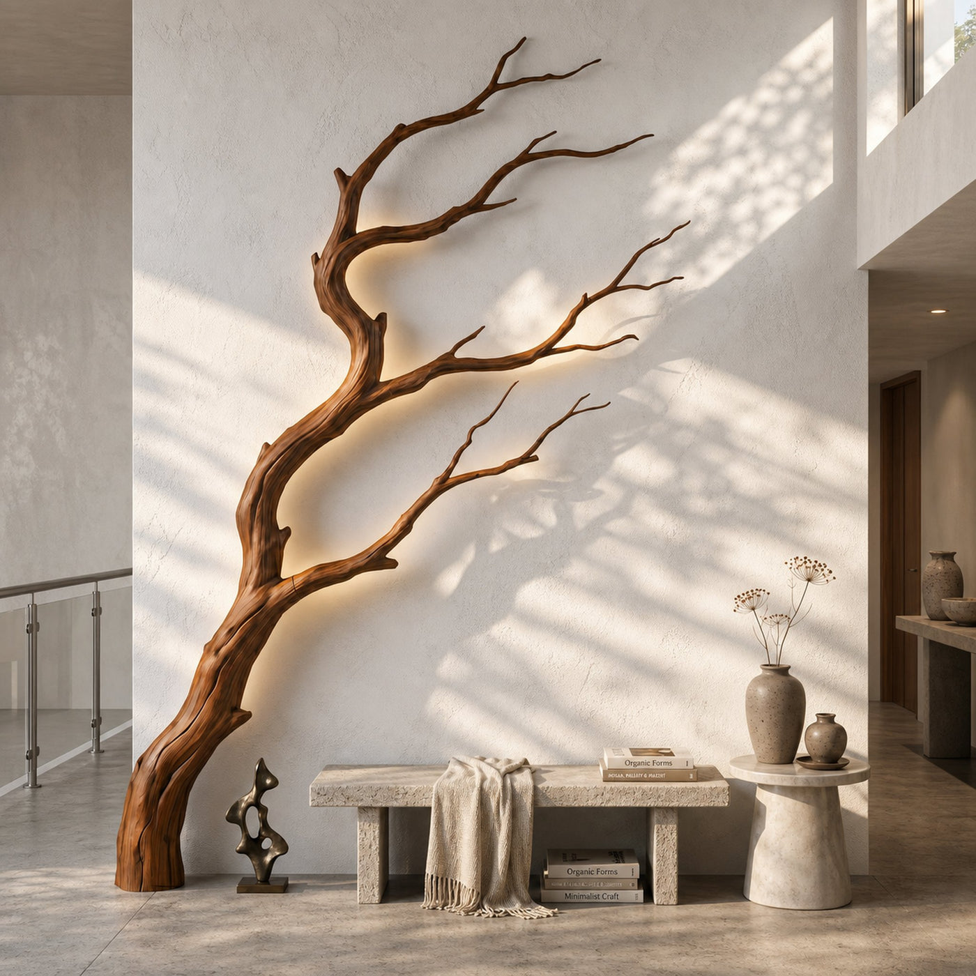 Organic Modern Wall Decor Sculptural Tree Branch For Entryway - product view 6