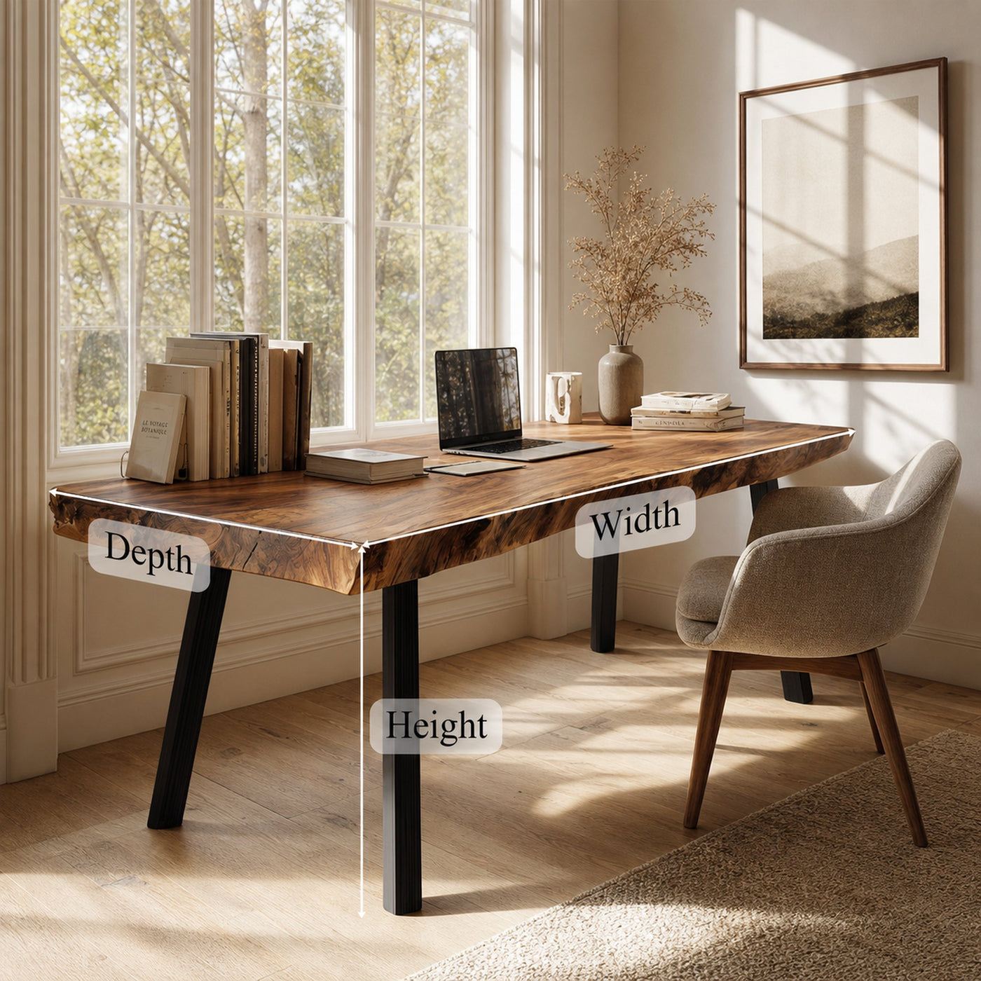 Organic Modern Work Desk Home Office And Study Room - product view 3