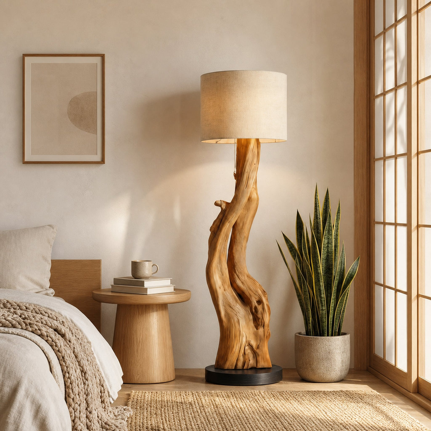 Organic Sculptural Floor Lamp For Bedroom And Living Room