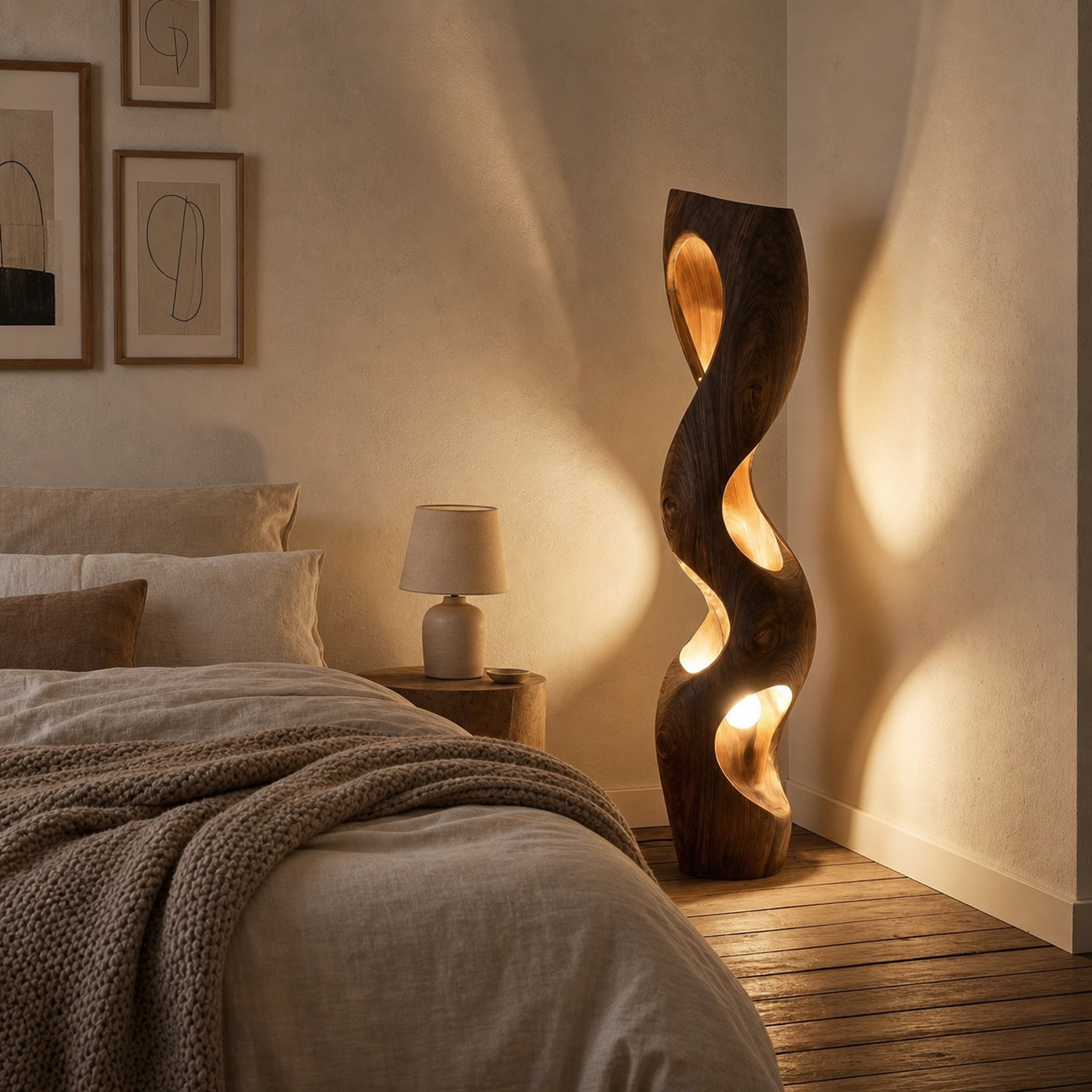 Organic Sculptural Floor Lamp For Modern Living Room - product view 2