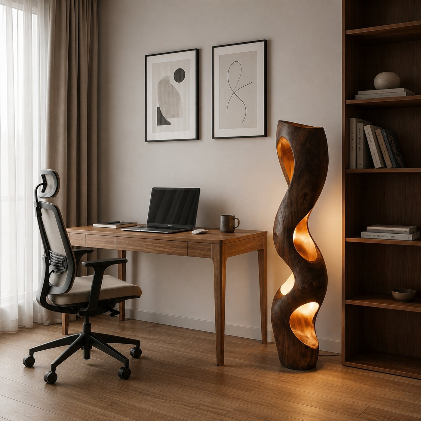 Organic Sculptural Floor Lamp For Modern Living Room - product view 3