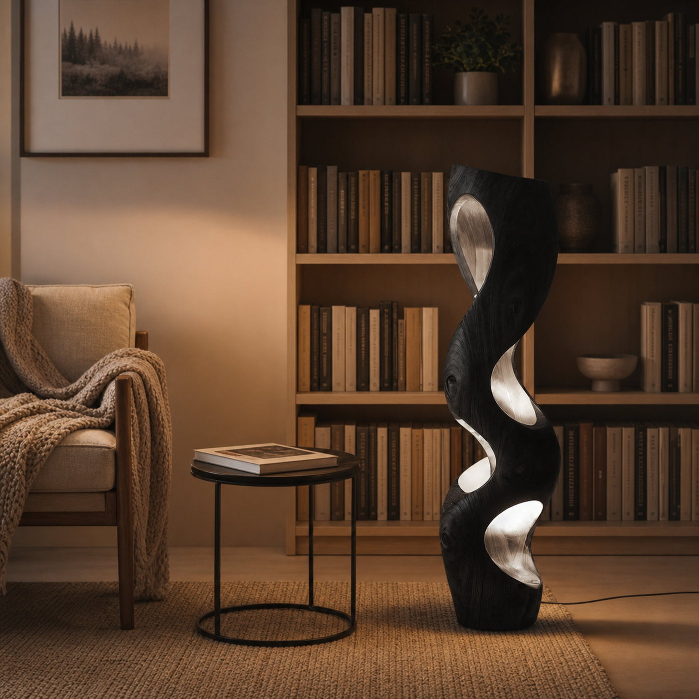 Organic Sculptural Floor Lamp For Modern Living Room - product view 4