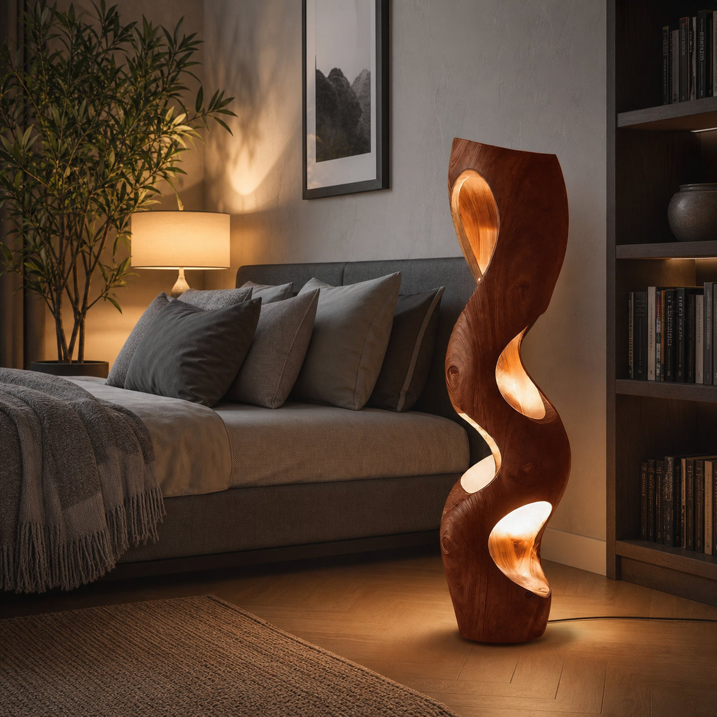 Organic Sculptural Floor Lamp For Modern Living Room - product view 6