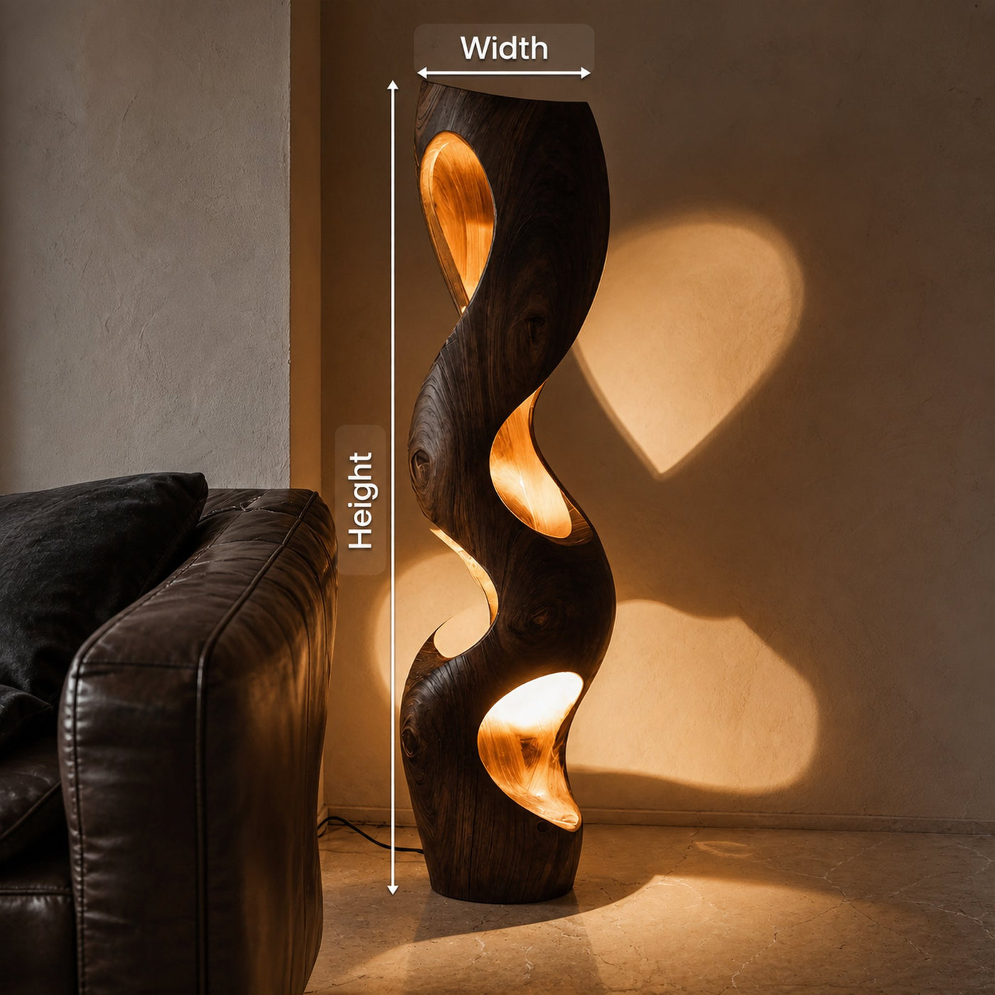 Organic Sculptural Floor Lamp For Modern Living Room - product view 8