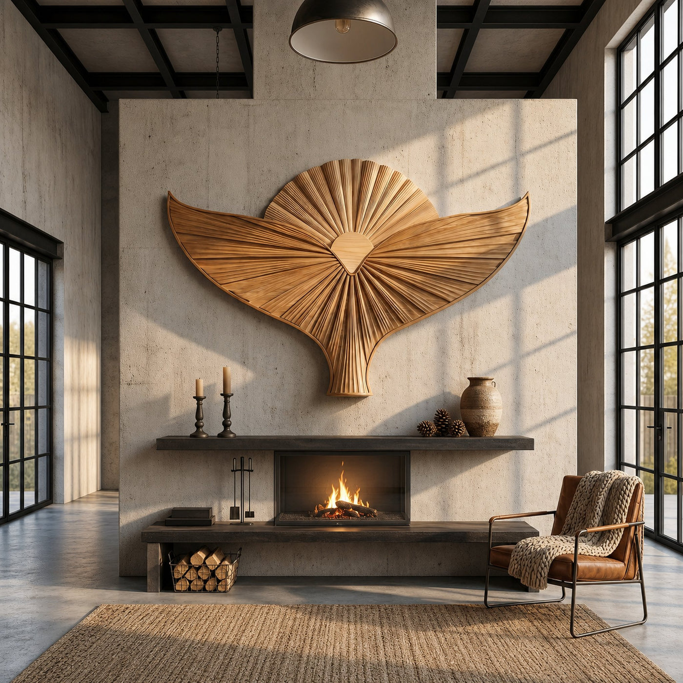 Organic Sculpture Bird Wall For Living Room And Entryway - product view 5