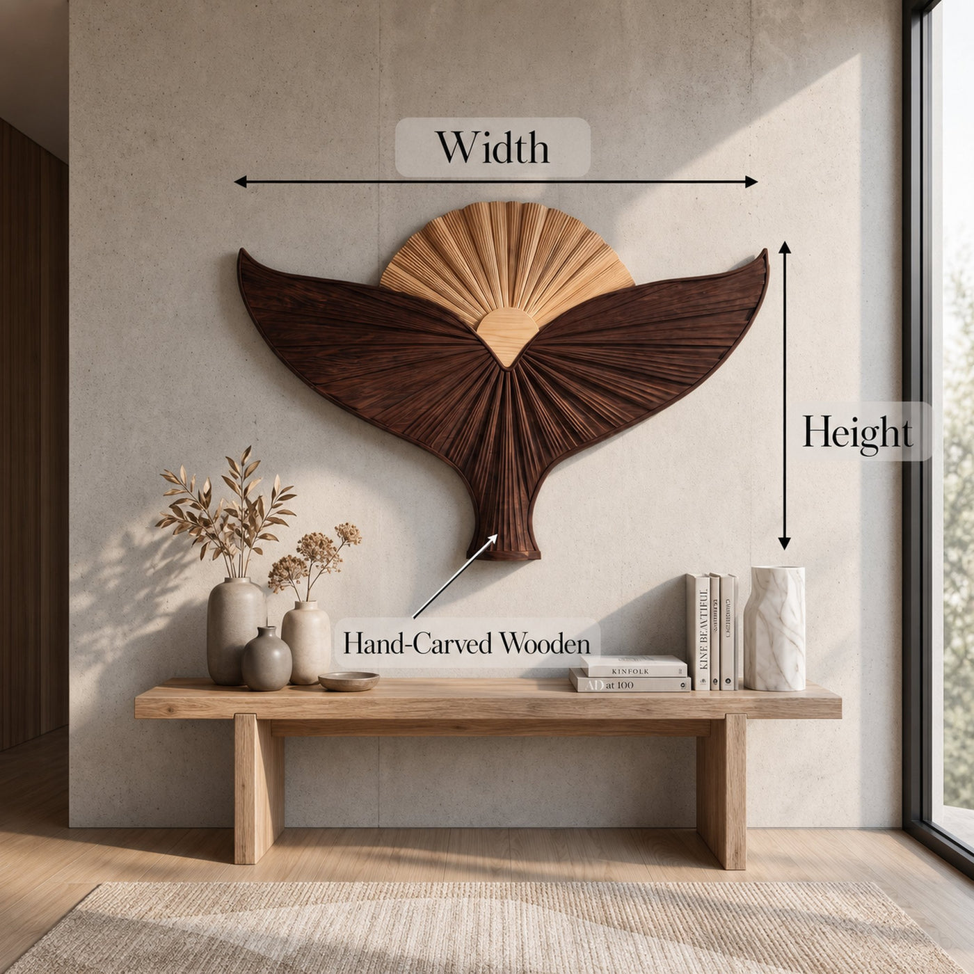 Organic Sculpture Bird Wall For Living Room And Entryway - product view 8
