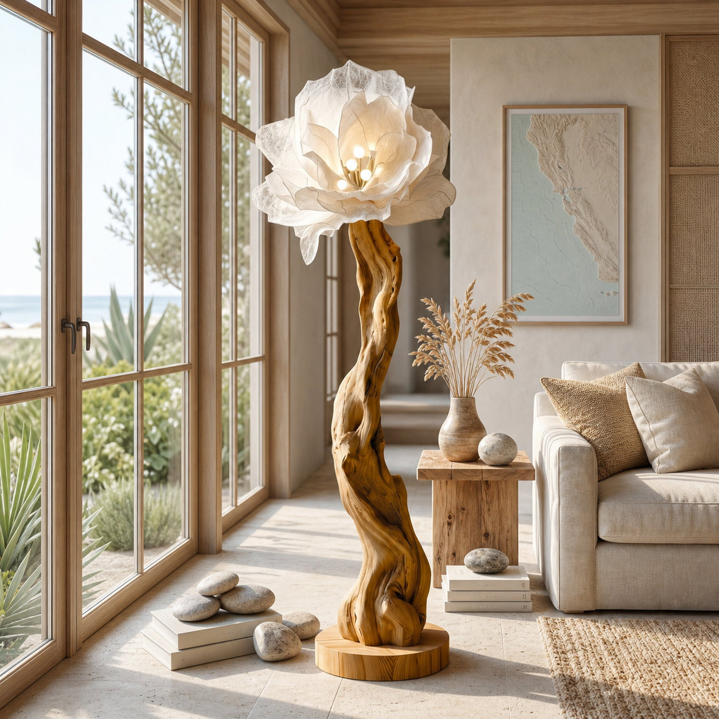 Organic Standing Lamp Sculptural Bloom Design For Living Room - product view 3