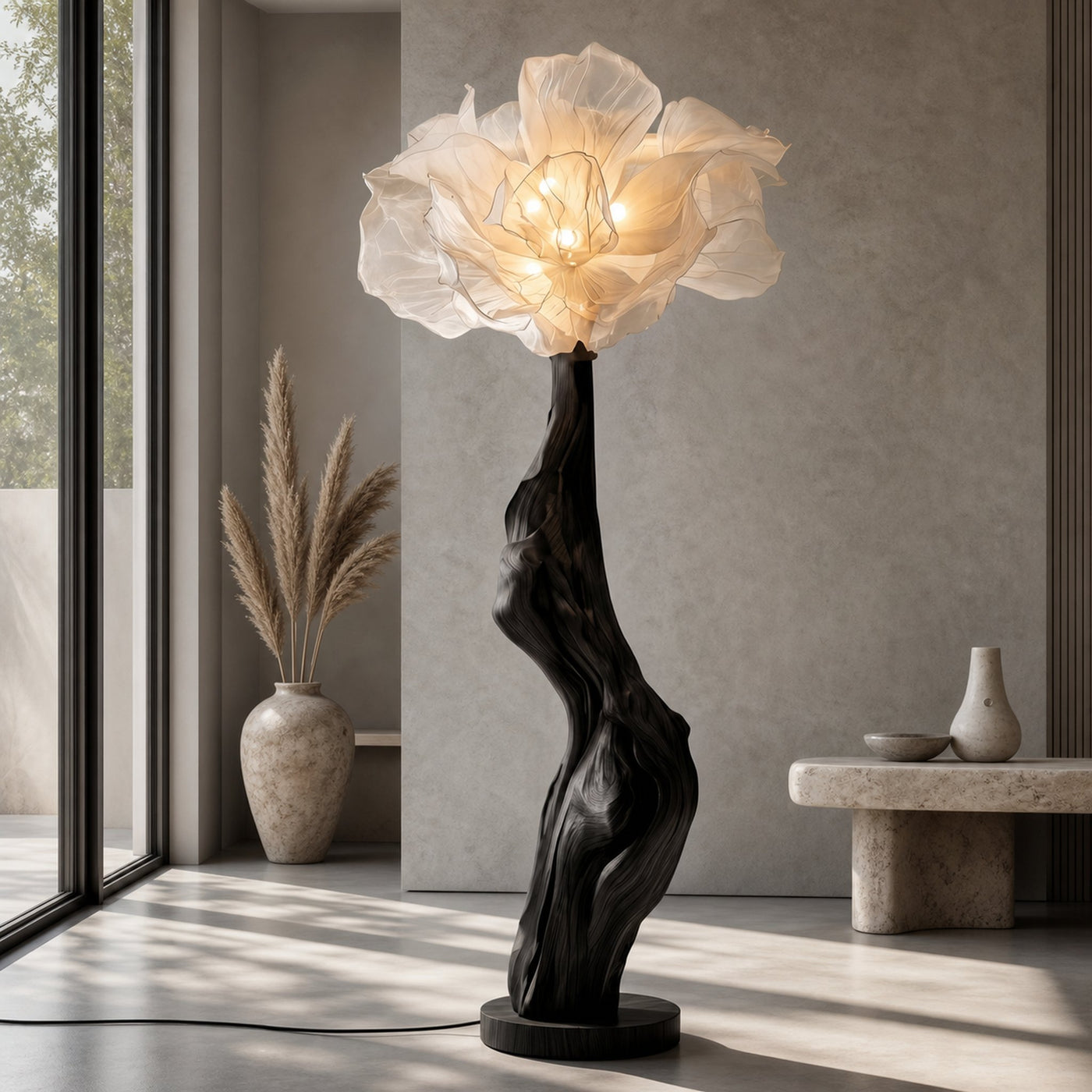 Organic Standing Lamp Sculptural Bloom Design For Living Room - product view 4