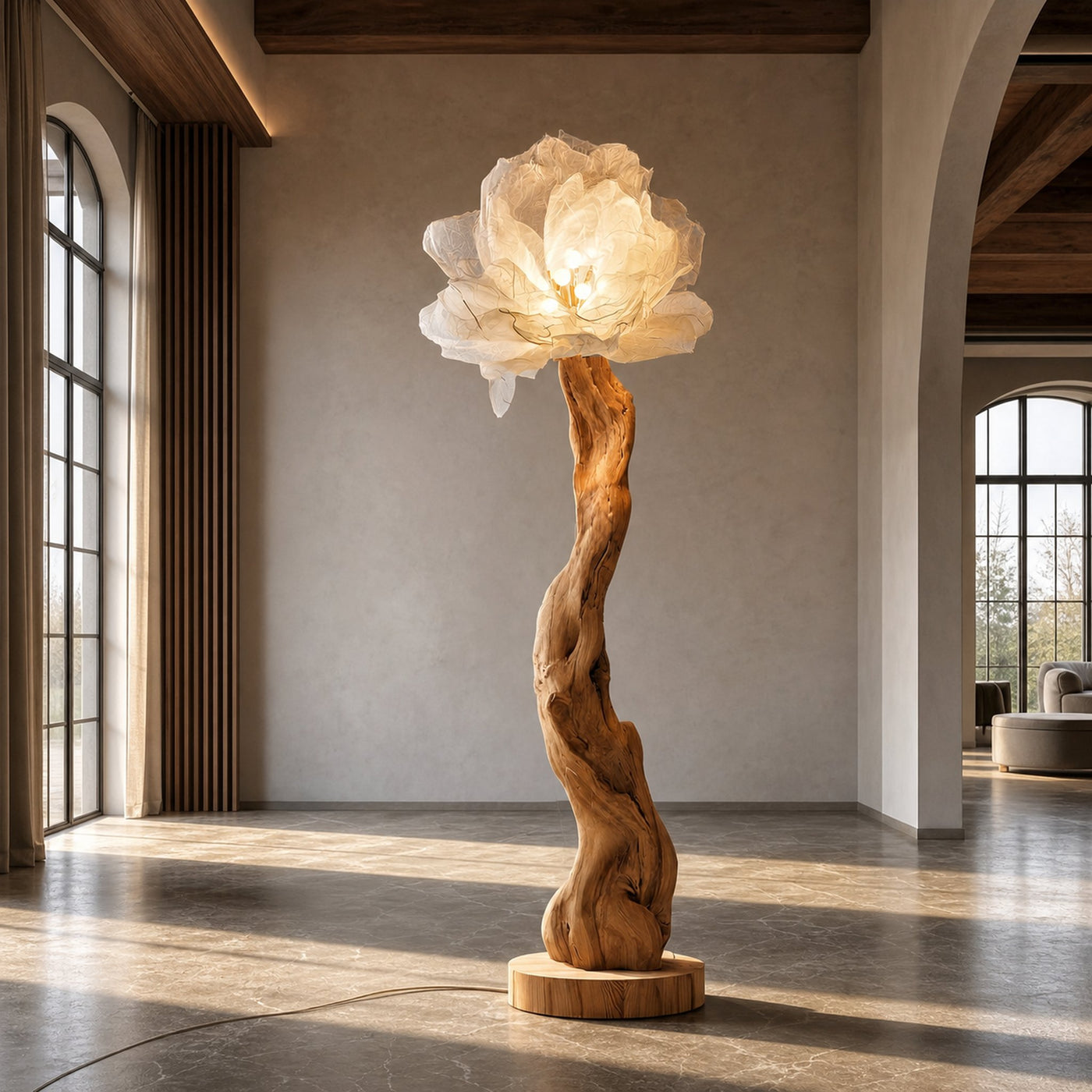 Organic Standing Lamp Sculptural Bloom Design For Living Room - product view 5