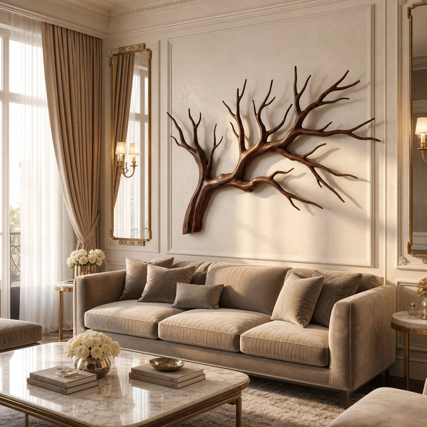 Organic Tree Branch Wooden Wall Decor For Bedroom Wall Art And Interior Decor - product view 3