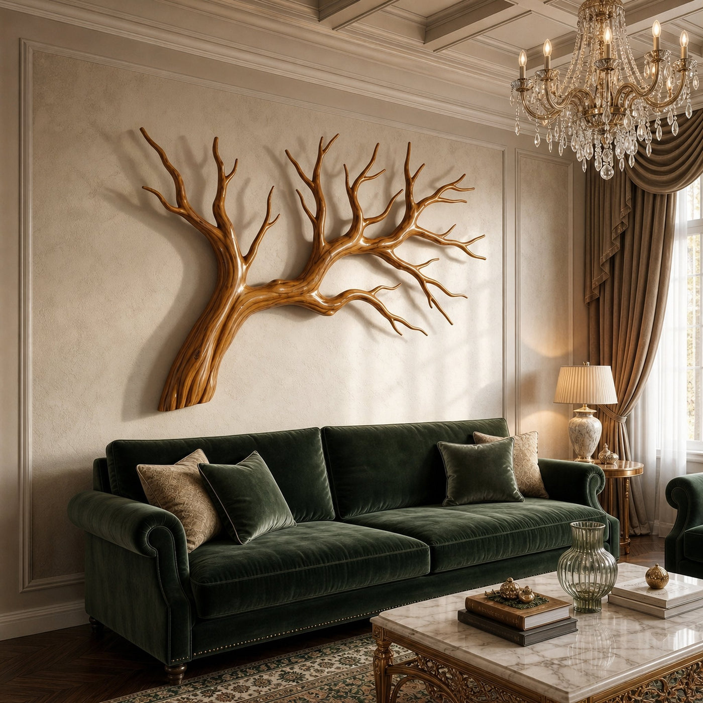 Organic Tree Branch Wooden Wall Decor For Bedroom Wall Art And Interior Decor - product view 4