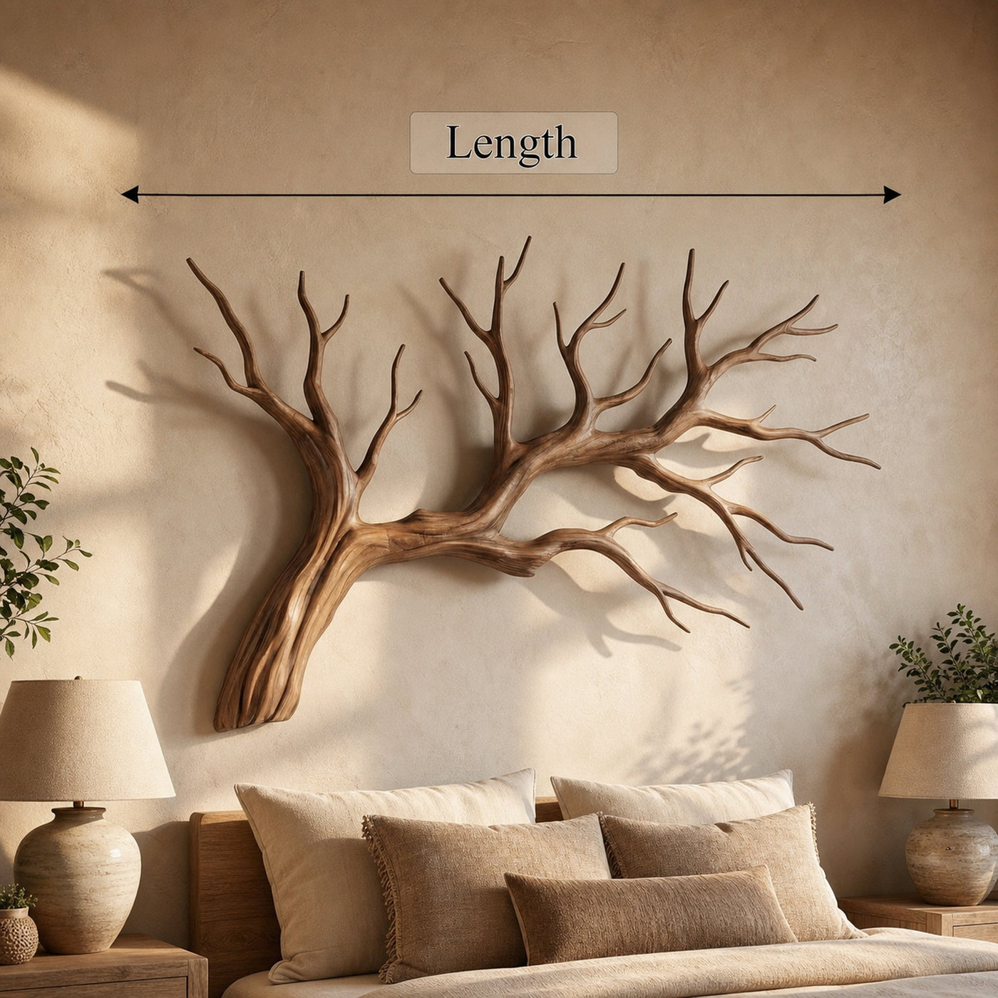 Organic Tree Branch Wooden Wall Decor For Bedroom Wall Art And Interior Decor - product view 6