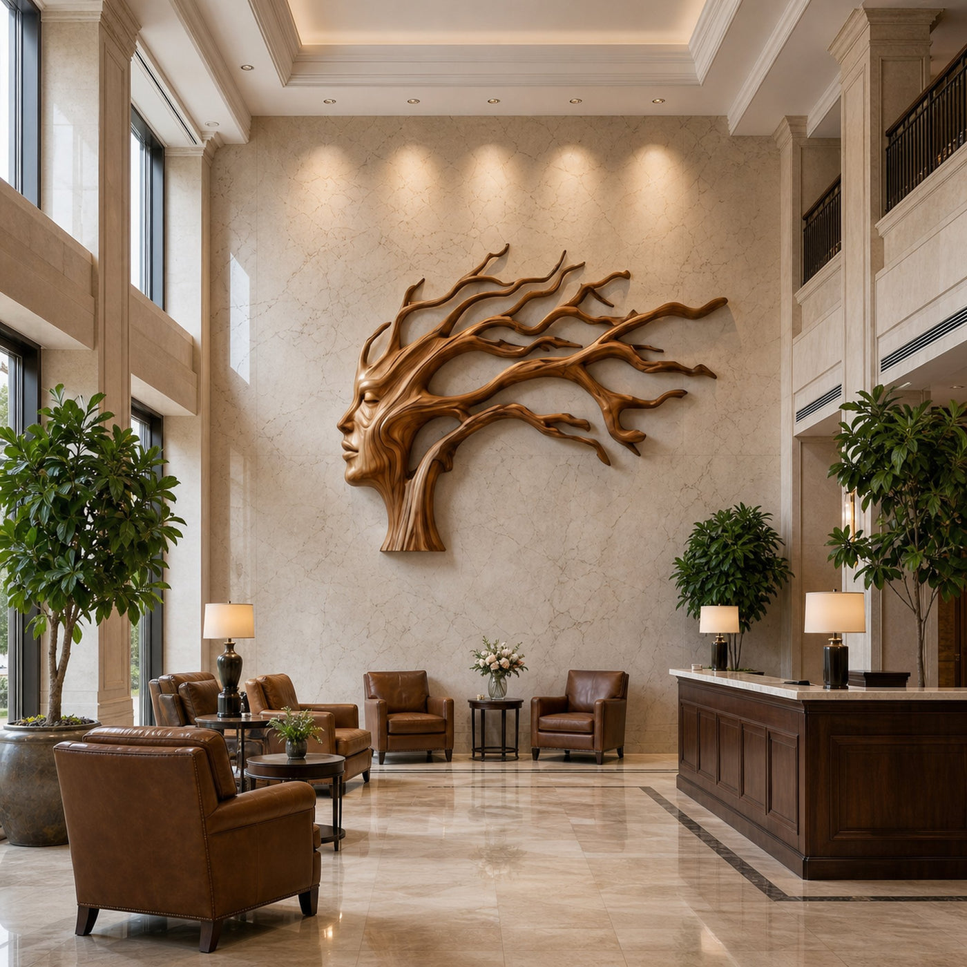 Organic Tree Wall Art With Sculptural Branch Design For Living Room And Entryway - product view 3